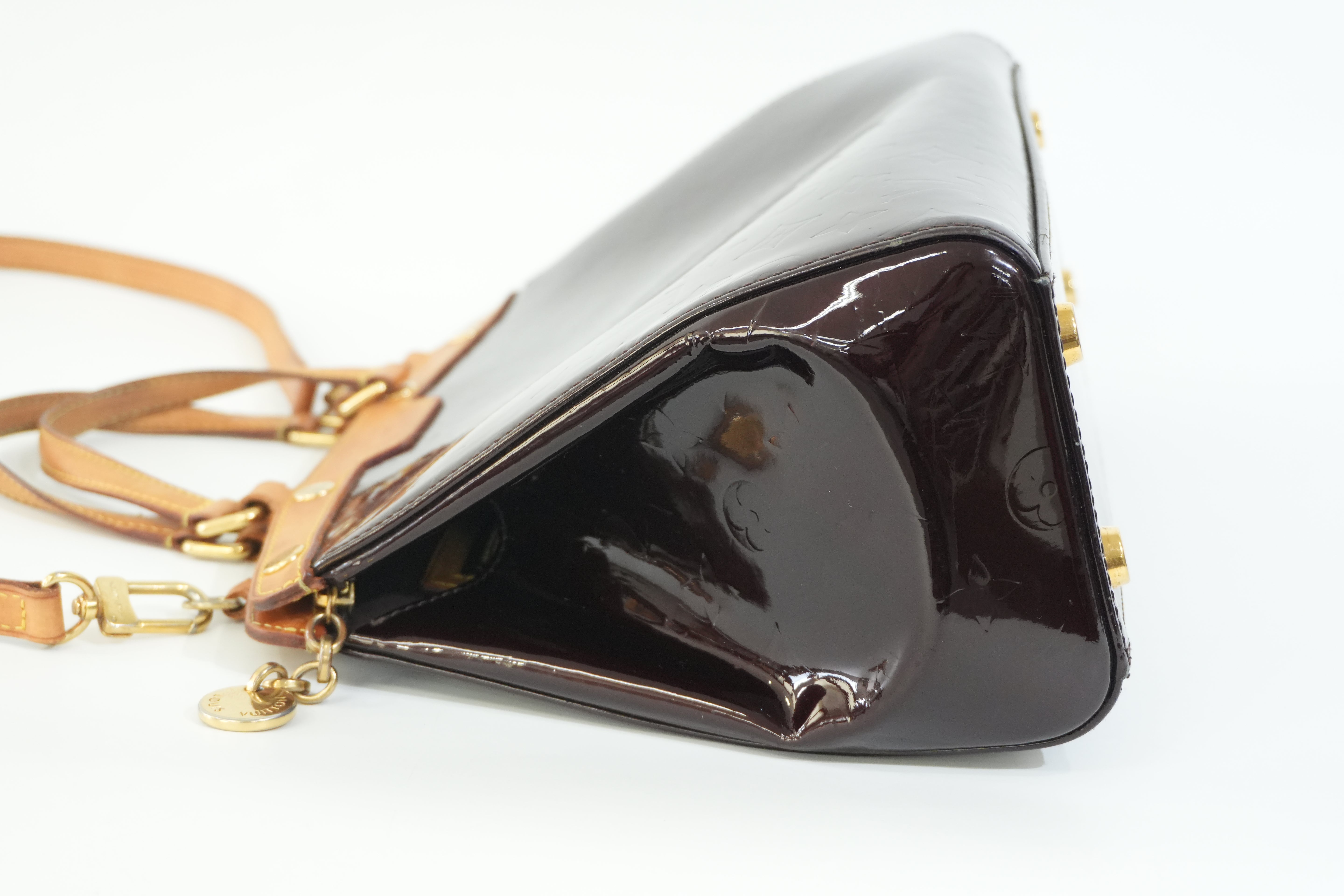 Pre-owned Louis Vuitton Leather Vernis Brea Two Way Shoulder Bag Amarante