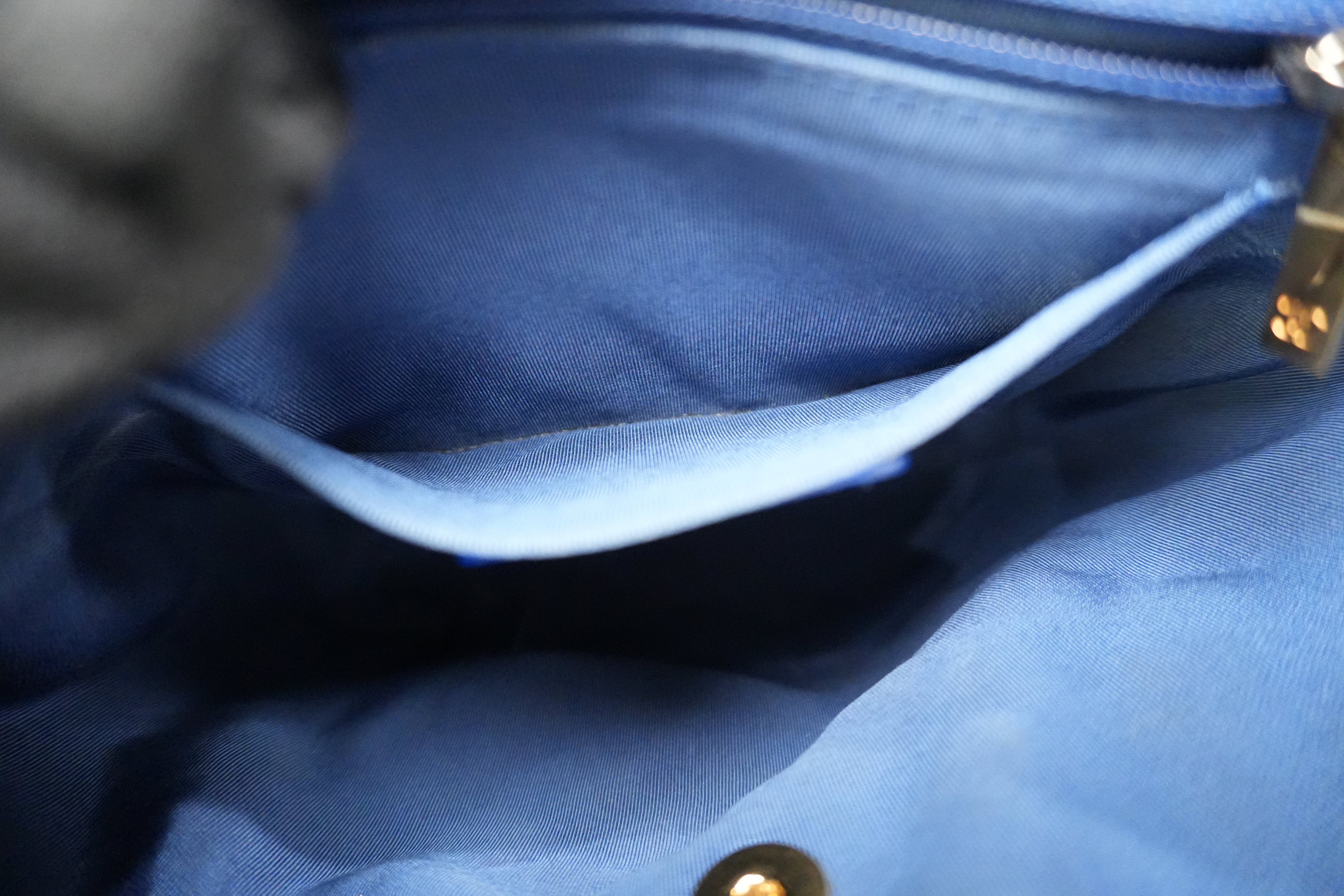 Chanel Lambskin Backpack Blue Used