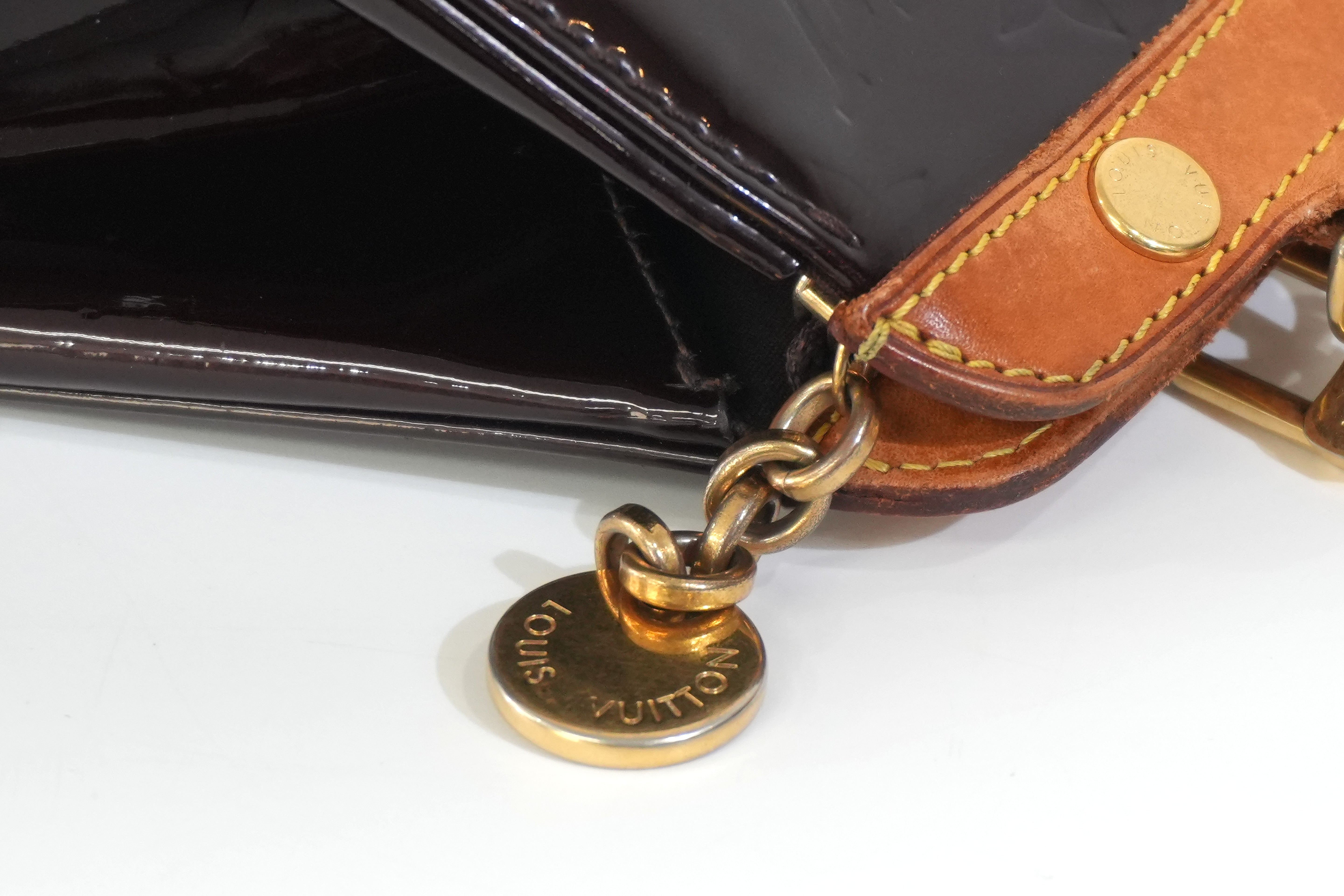 Pre-owned Louis Vuitton Leather Vernis Brea Two Way Shoulder Bag Amarante