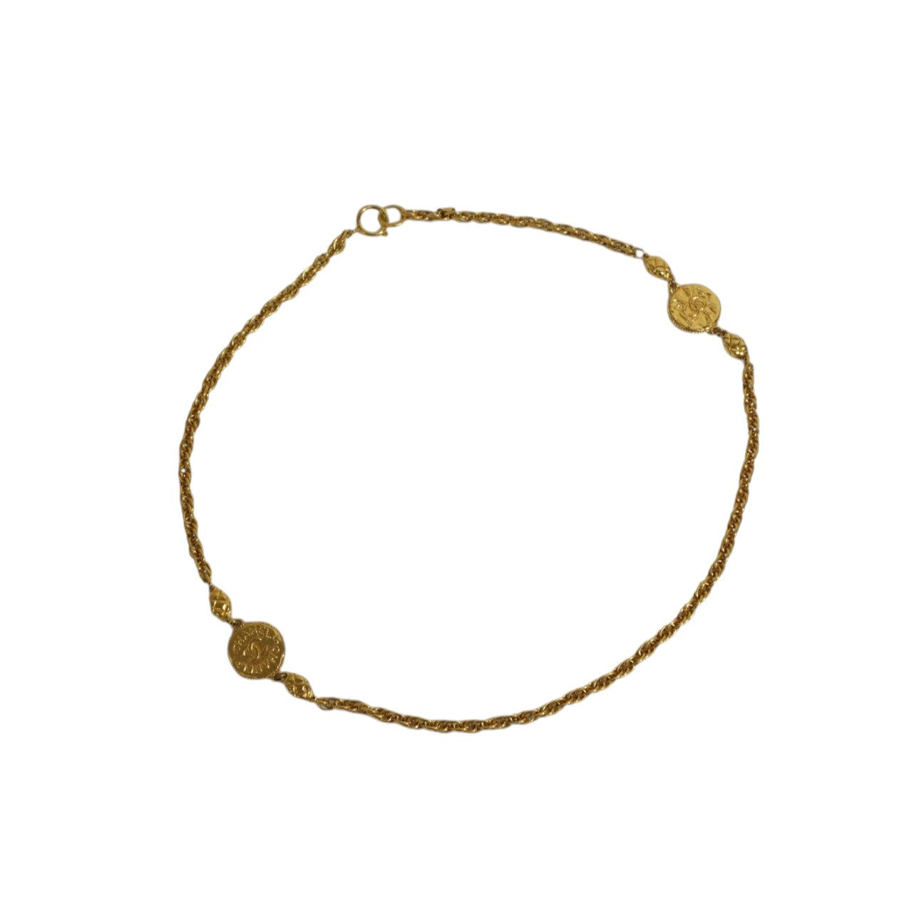 Pre-owned Chanel Medallion Necklace Gold tone