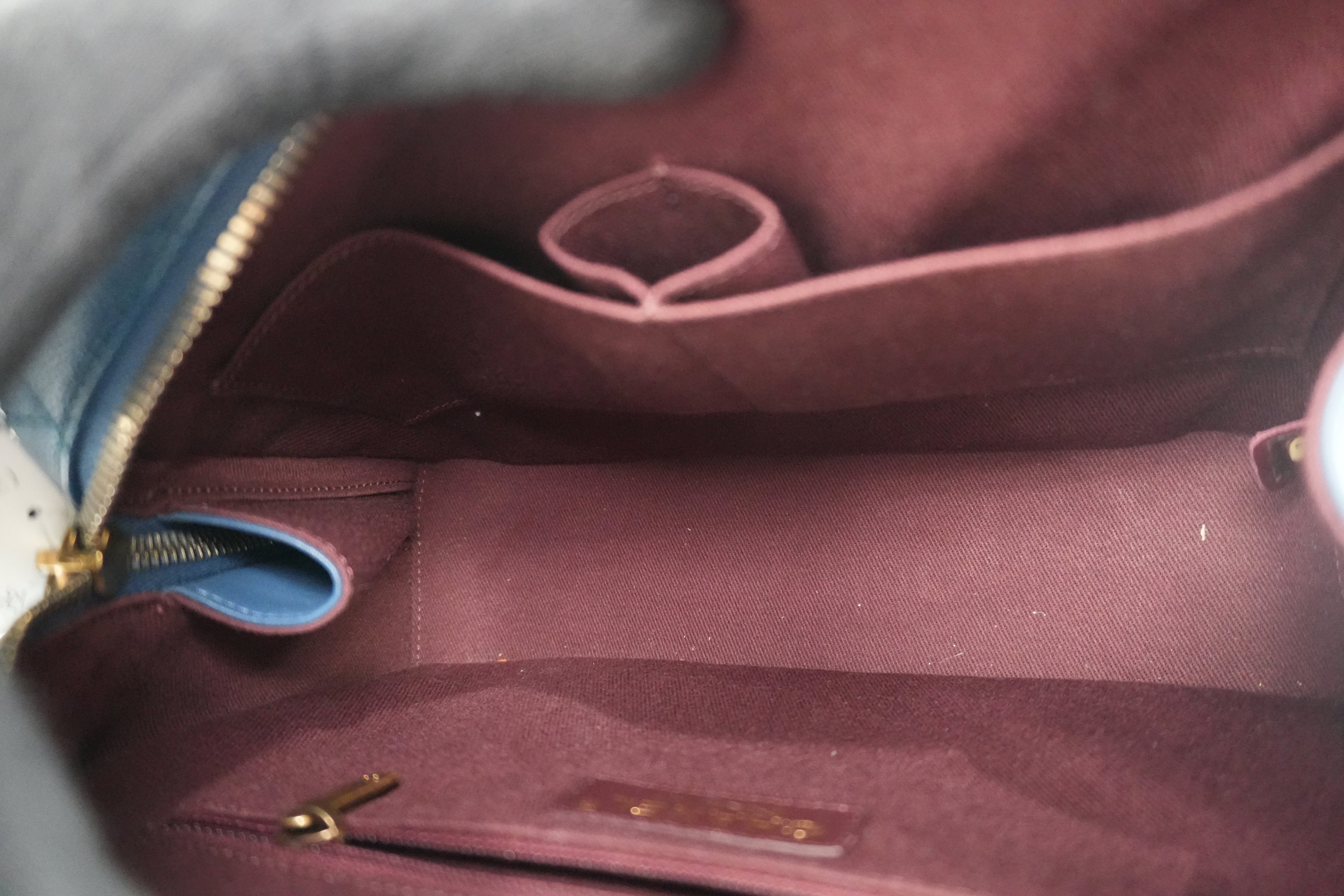 Chanel Curve Vanity Two Way Shoulder Bag Blue Used