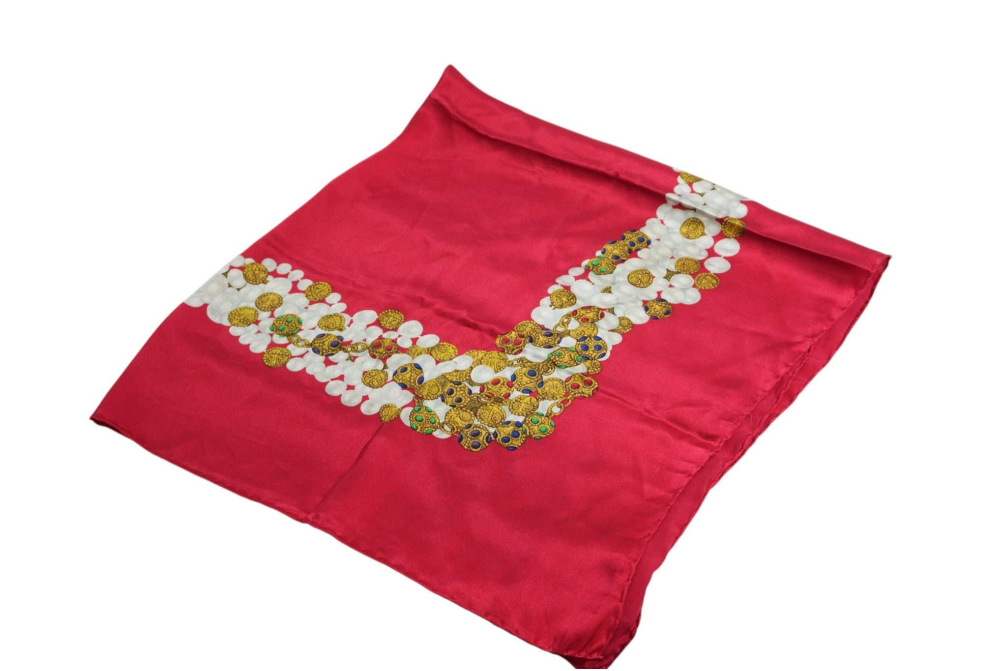 Pre-owned Chanel Silk Scarf Red