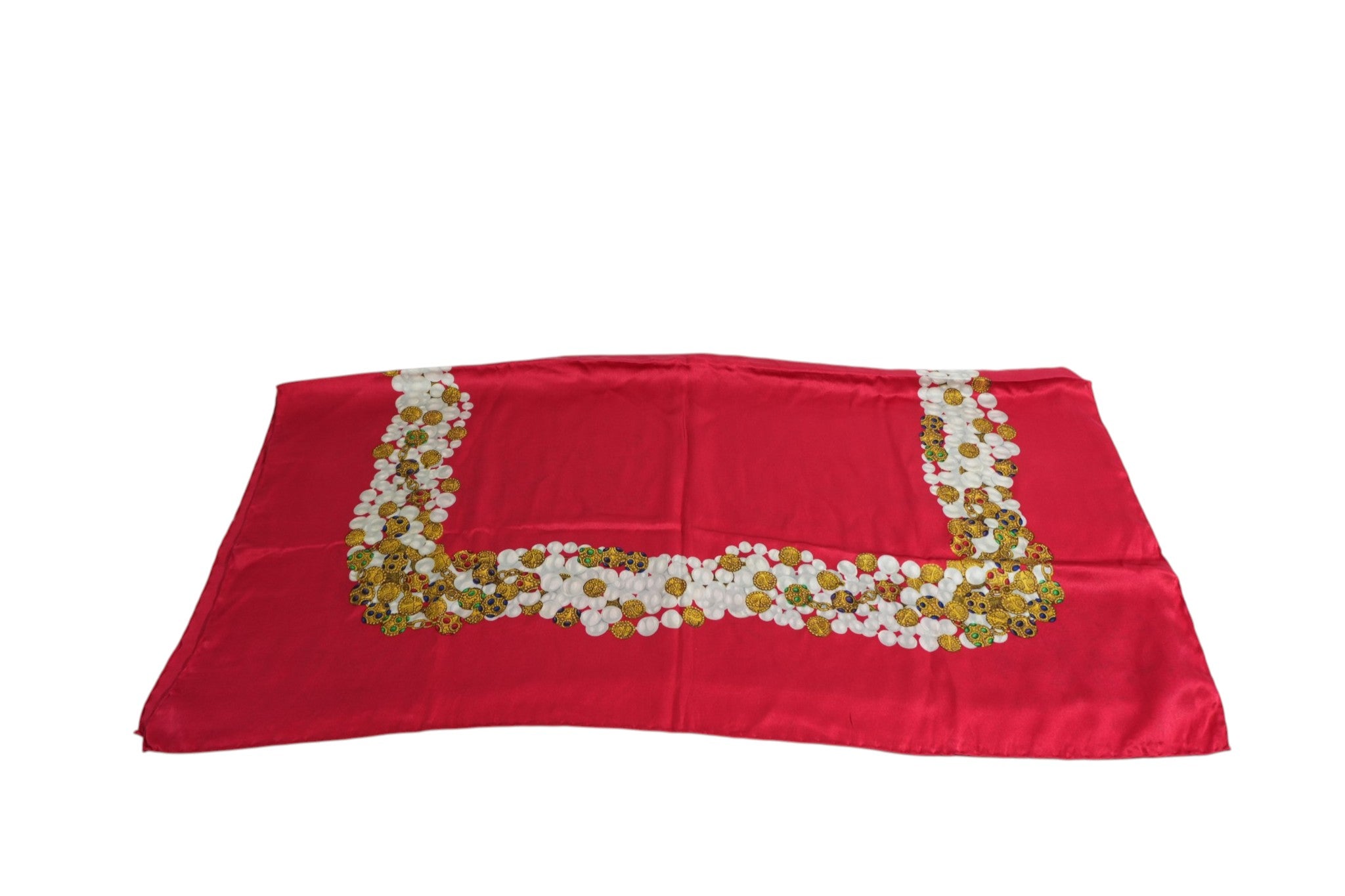 Pre-owned Chanel Silk Scarf Red