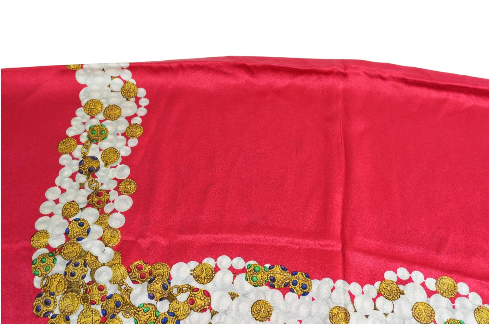 Pre-owned Chanel Silk Scarf Red