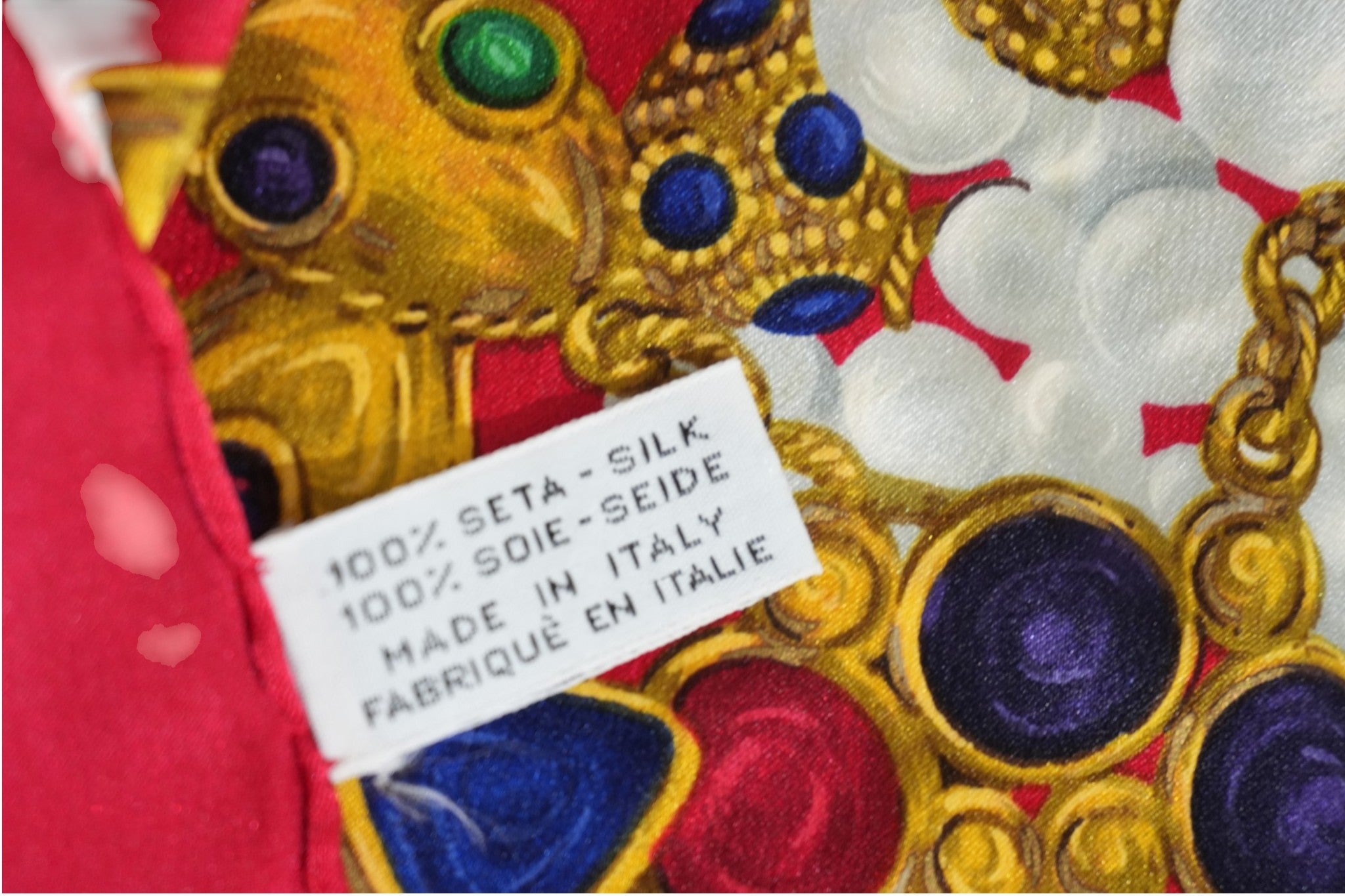Pre-owned Chanel Silk Scarf Red