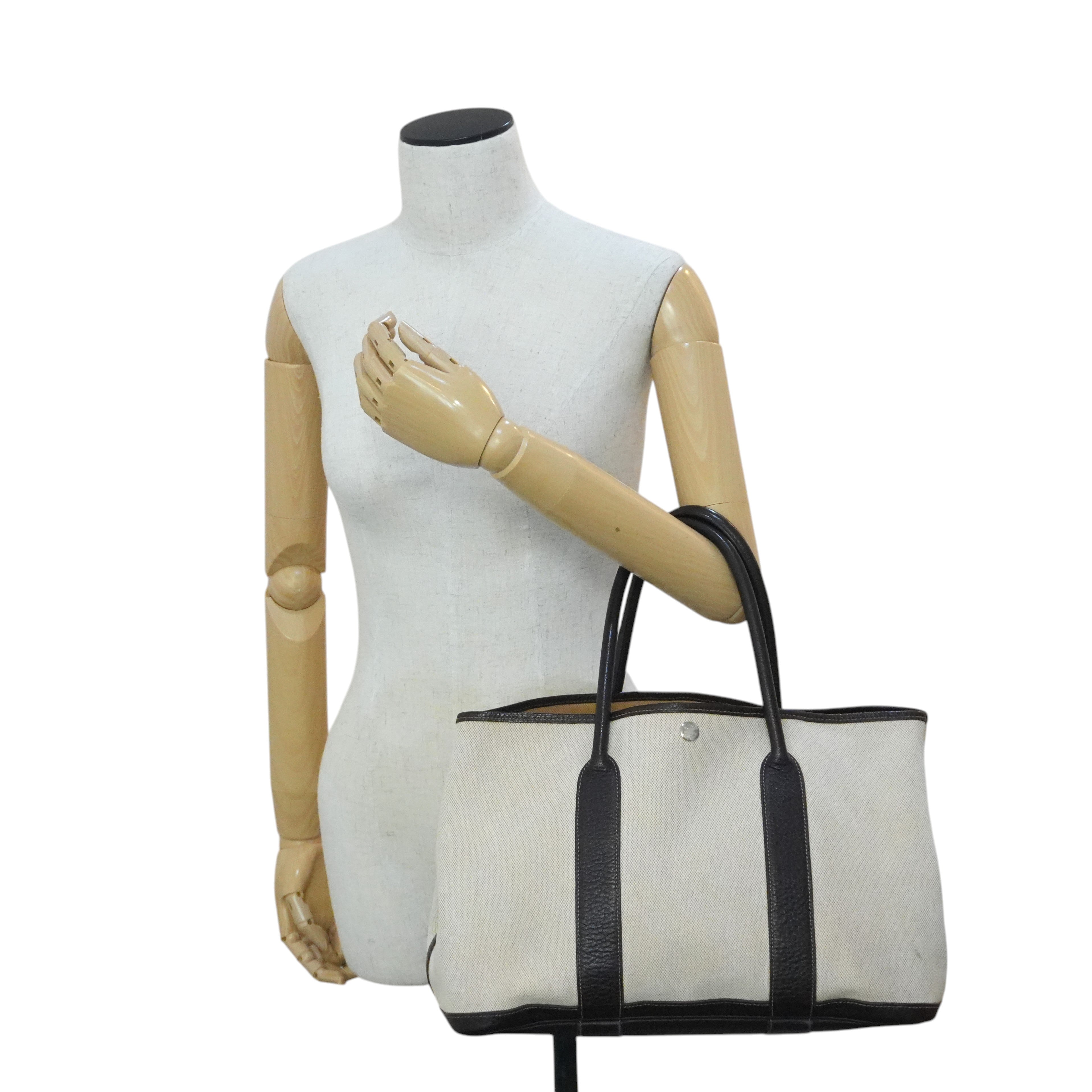 Pre-owned Hermes Garden Party Tote Bag Brown and Beige