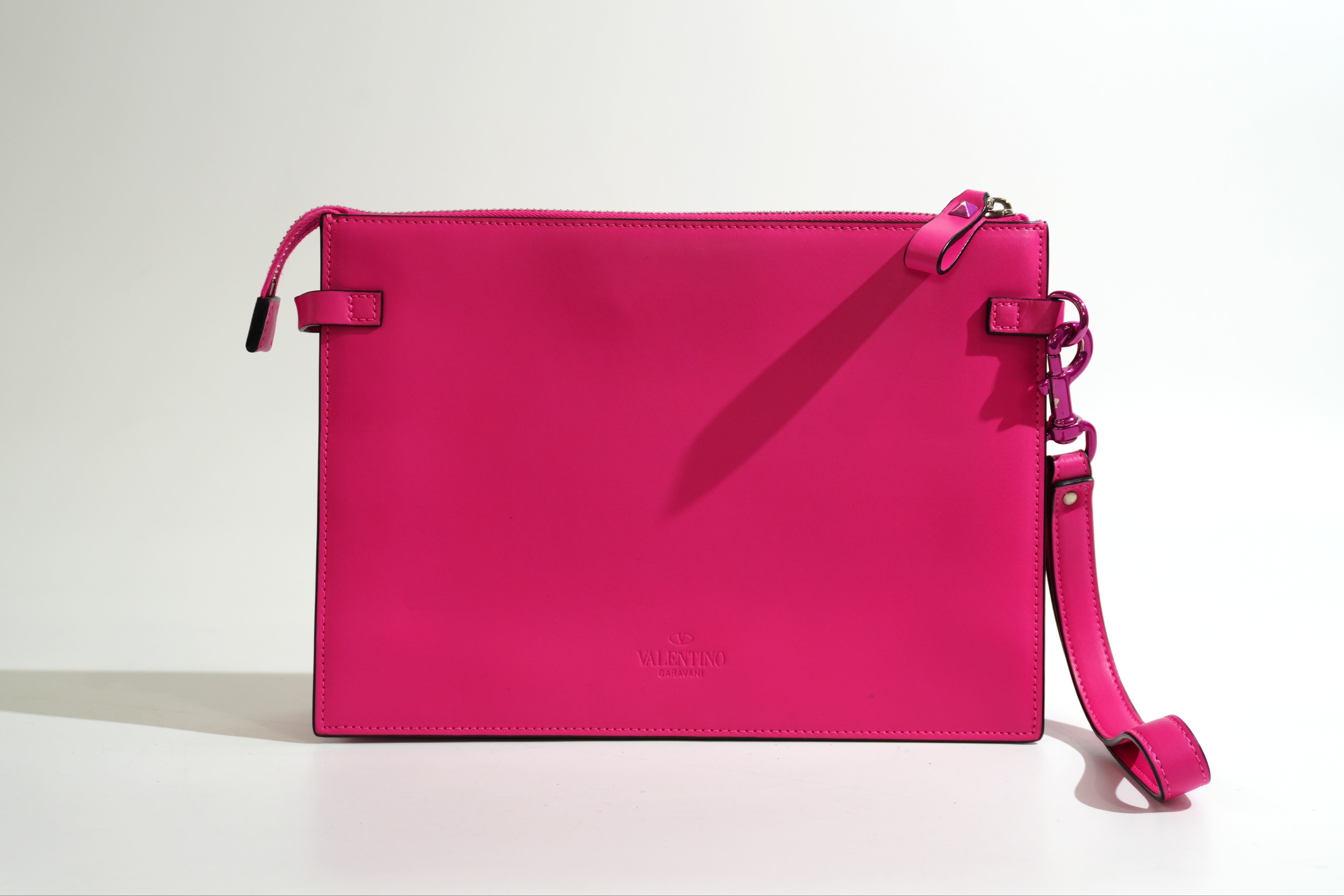 Pre-owned Valentino Wrist Clutch Bag Pink
