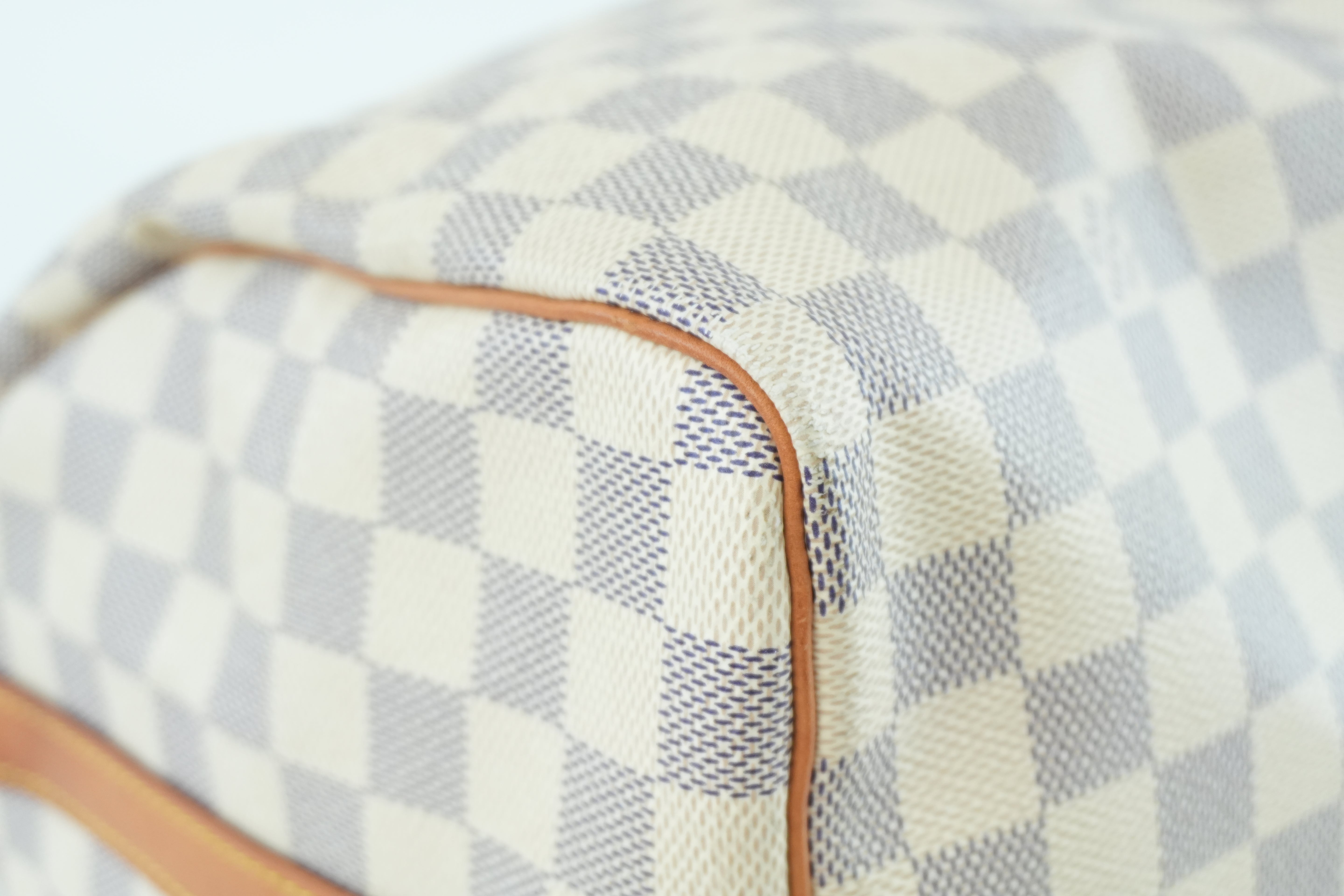 Pre-owned Louis Vuitton Damier Azur Speedy 30 Bandouliere Missing Strap