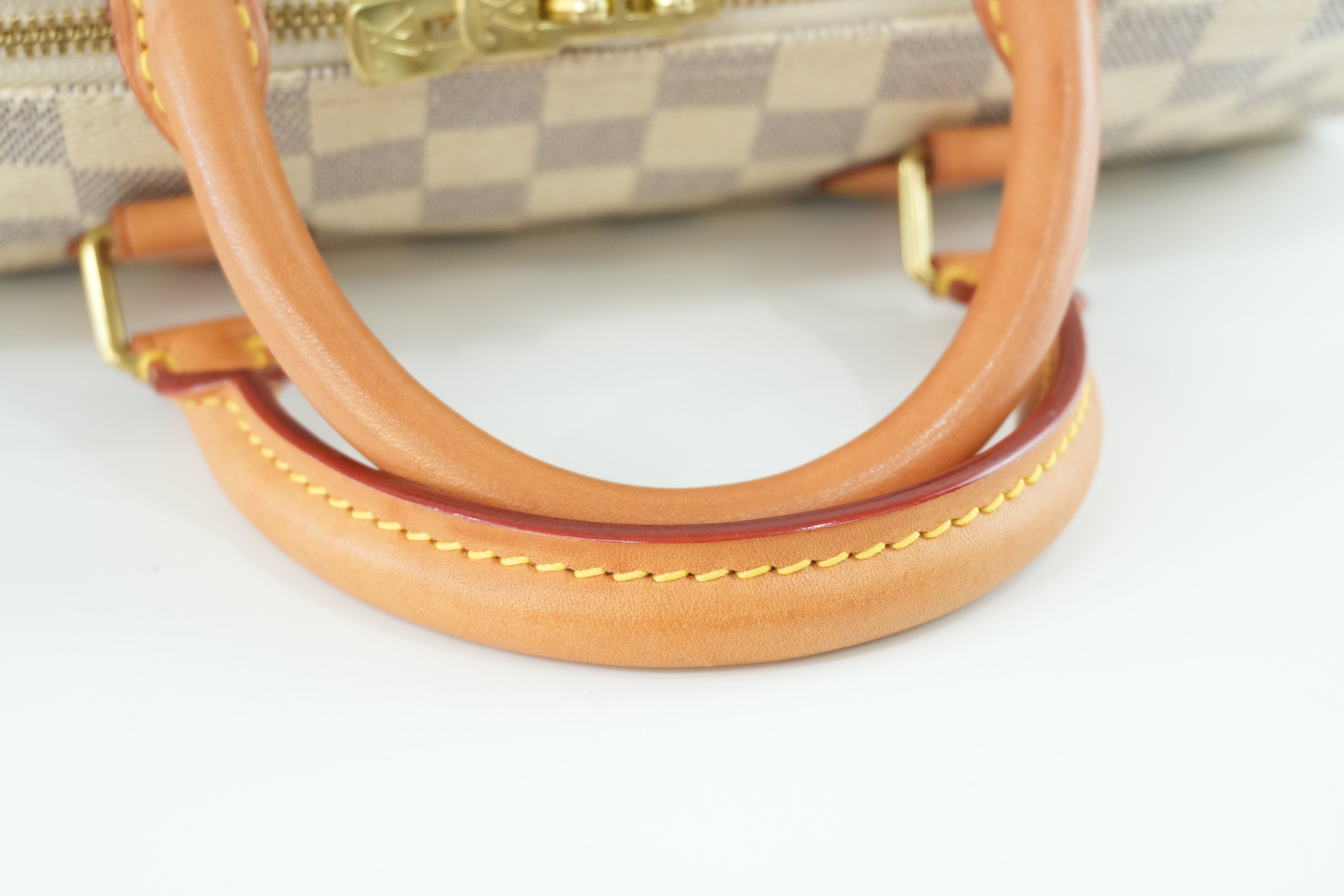 Pre-owned Louis Vuitton Damier Azur Speedy 30 Bandouliere Missing Strap