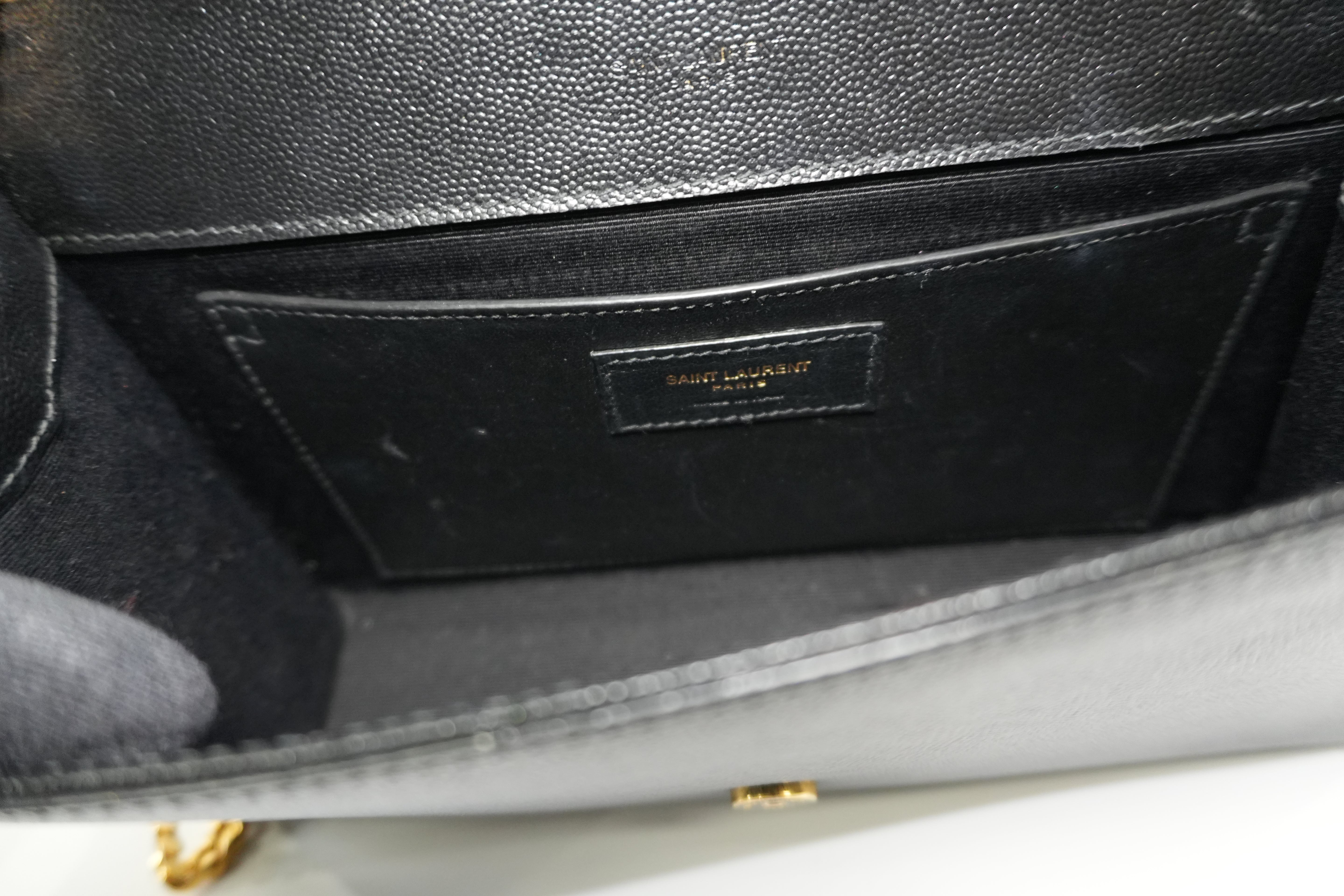 Pre-owned Saint Laurent Kate Chain Shoulder Bag Black