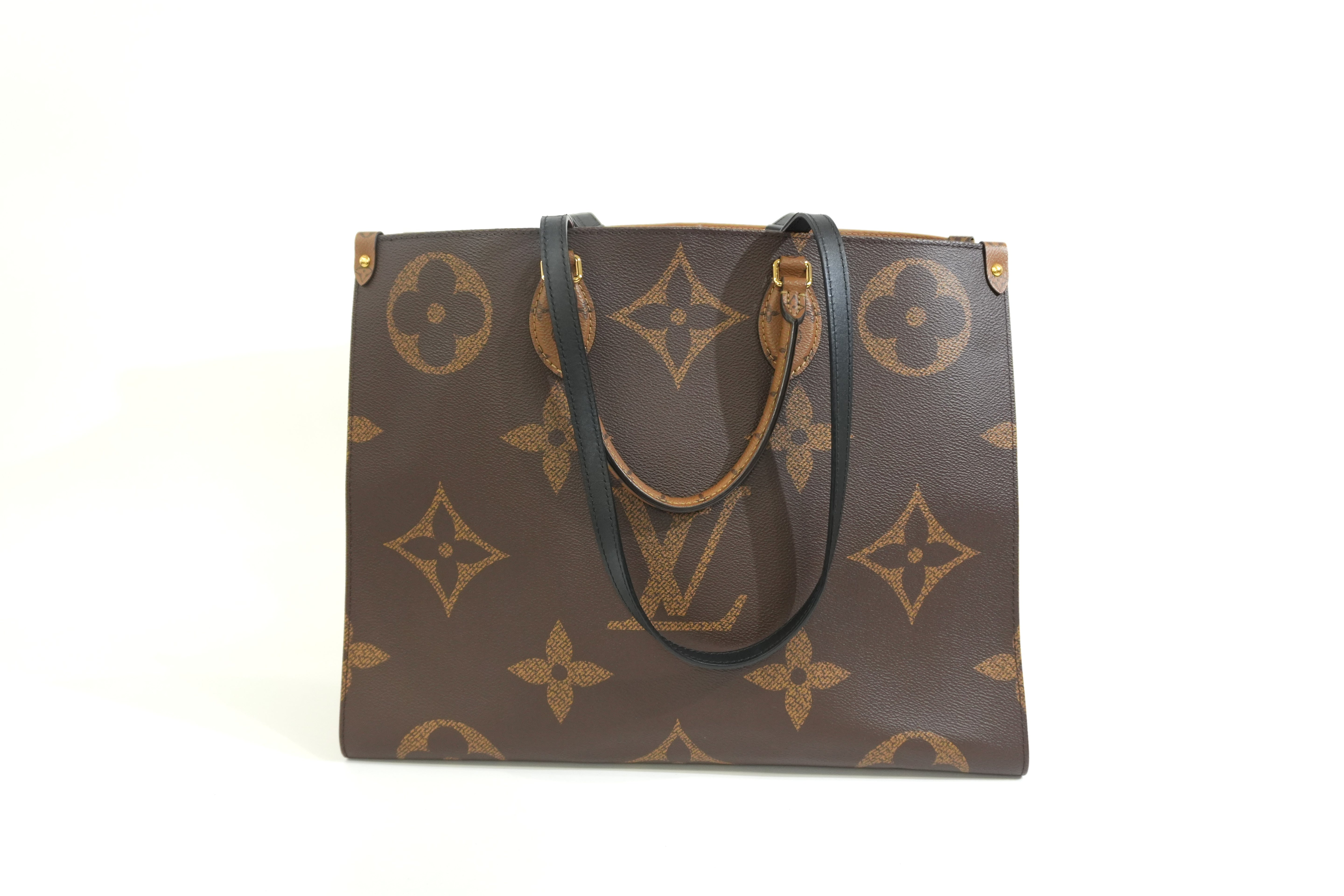 Pre-owned Louis Vuitton Reverse Monogram On the Go GM Tote Bag