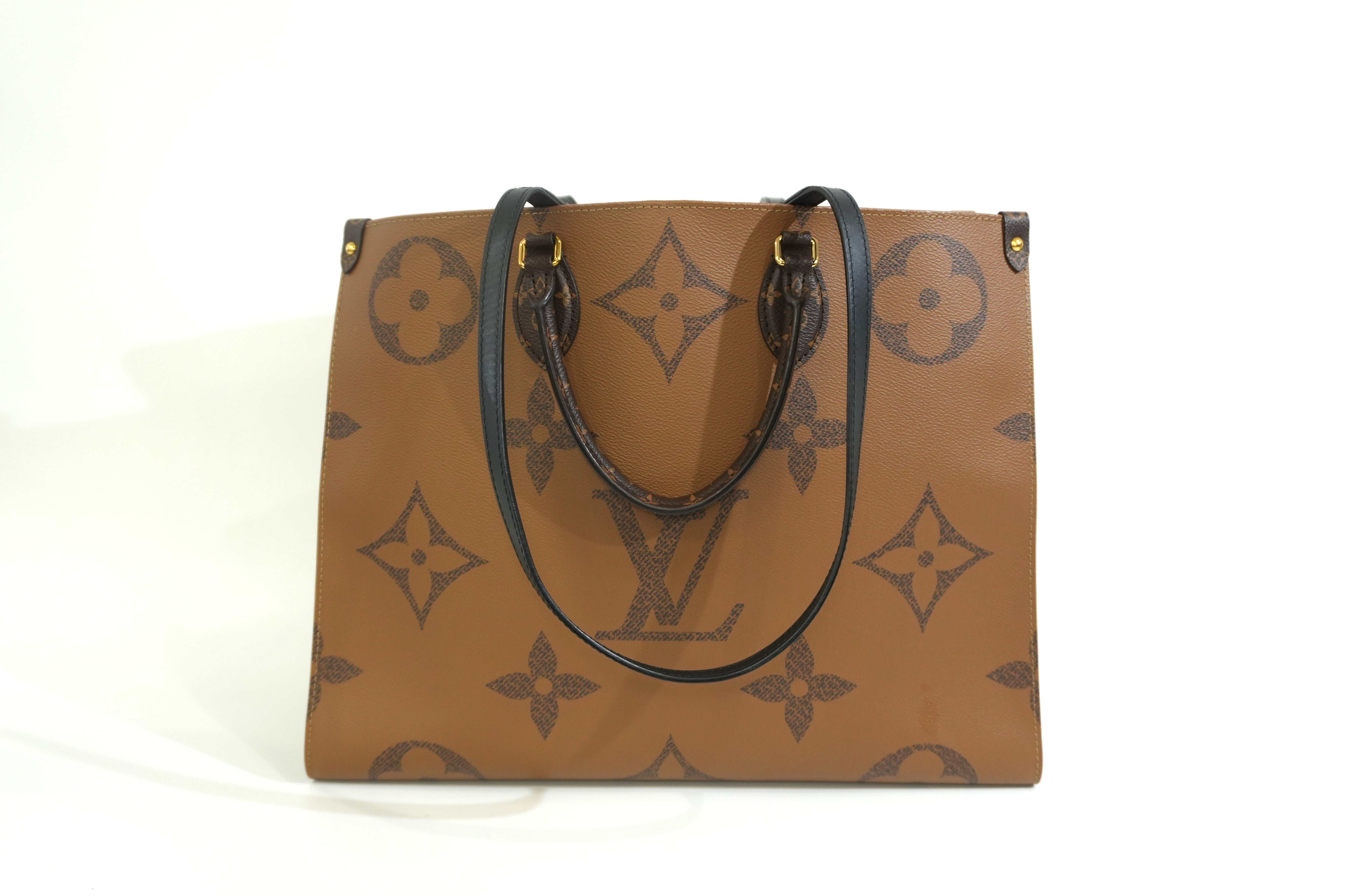 Pre-owned Louis Vuitton Reverse Monogram On the Go GM Tote Bag