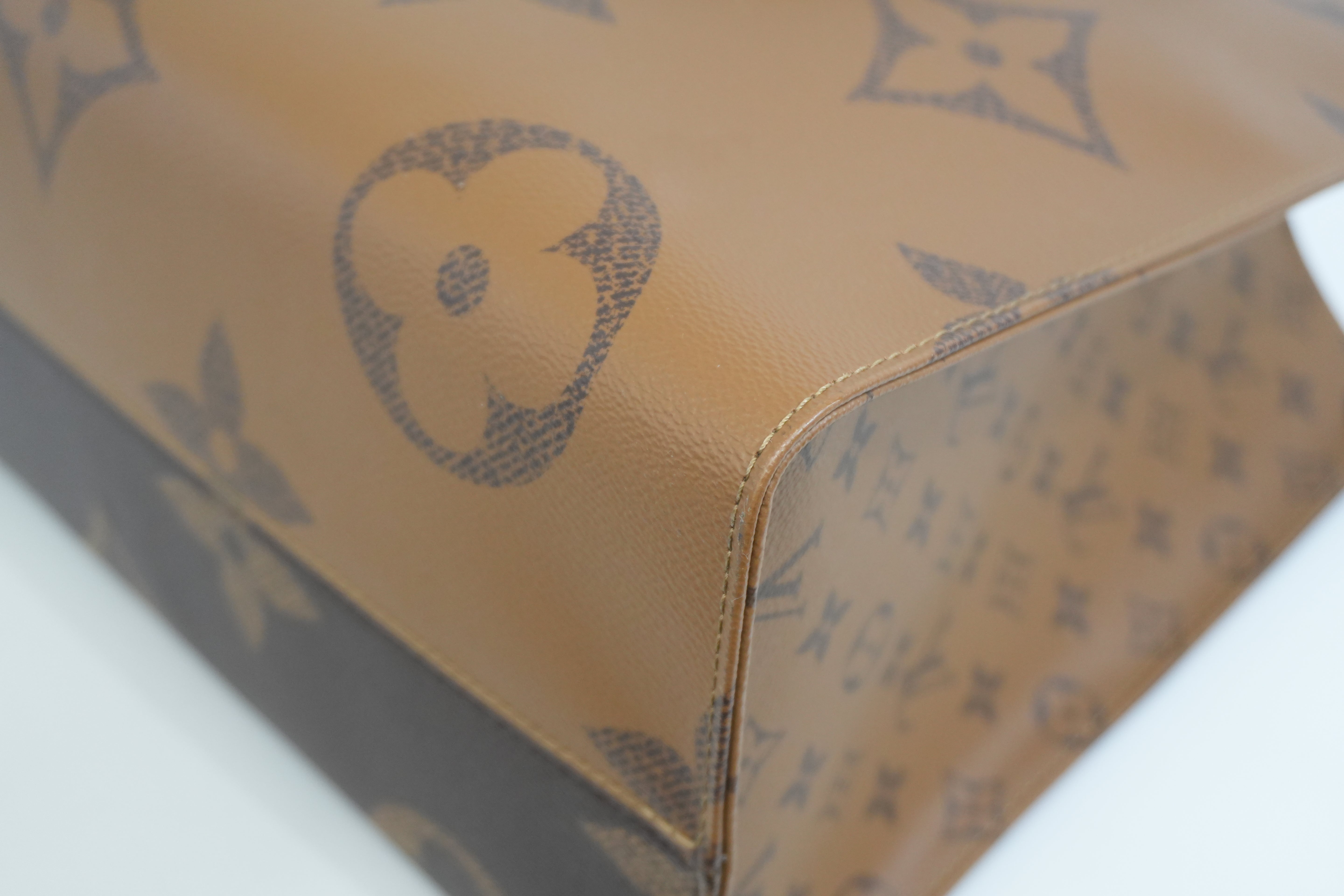 Pre-owned Louis Vuitton Reverse Monogram On the Go GM Tote Bag