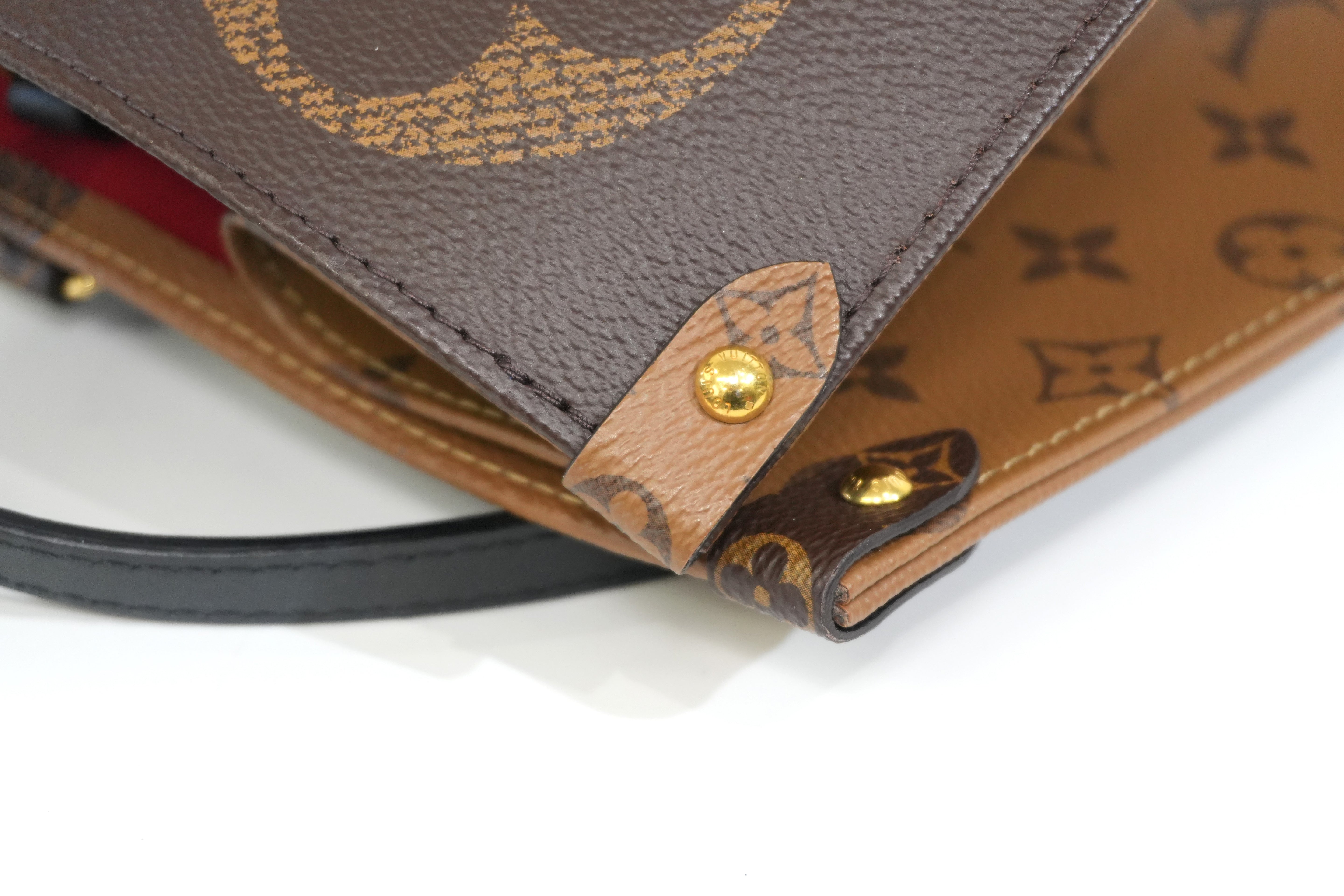 Pre-owned Louis Vuitton Reverse Monogram On the Go GM Tote Bag