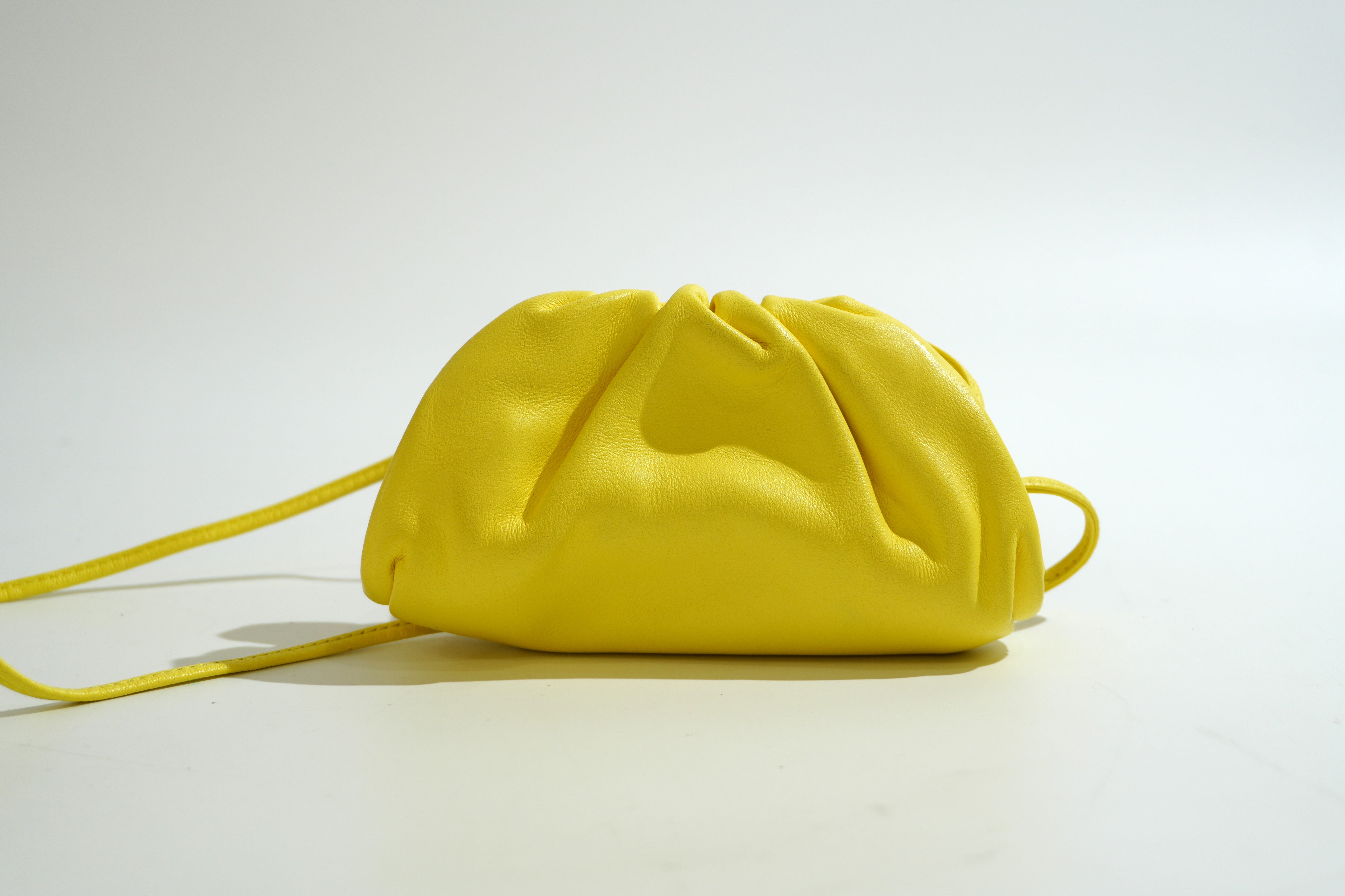 Pre-owned Bottega The Mini Pouch Crossbody Bag Yellow
