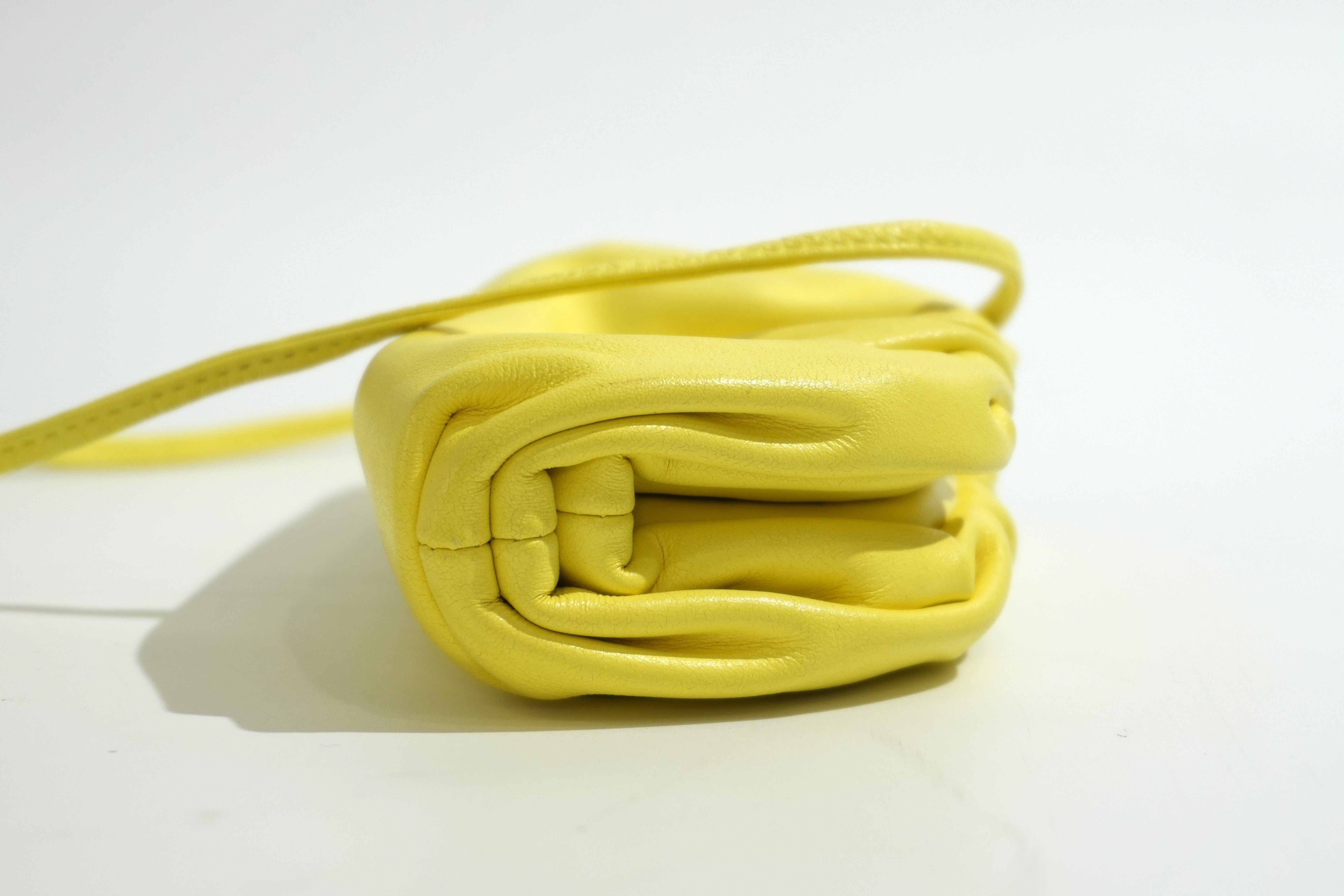 Pre-owned Bottega The Mini Pouch Crossbody Bag Yellow