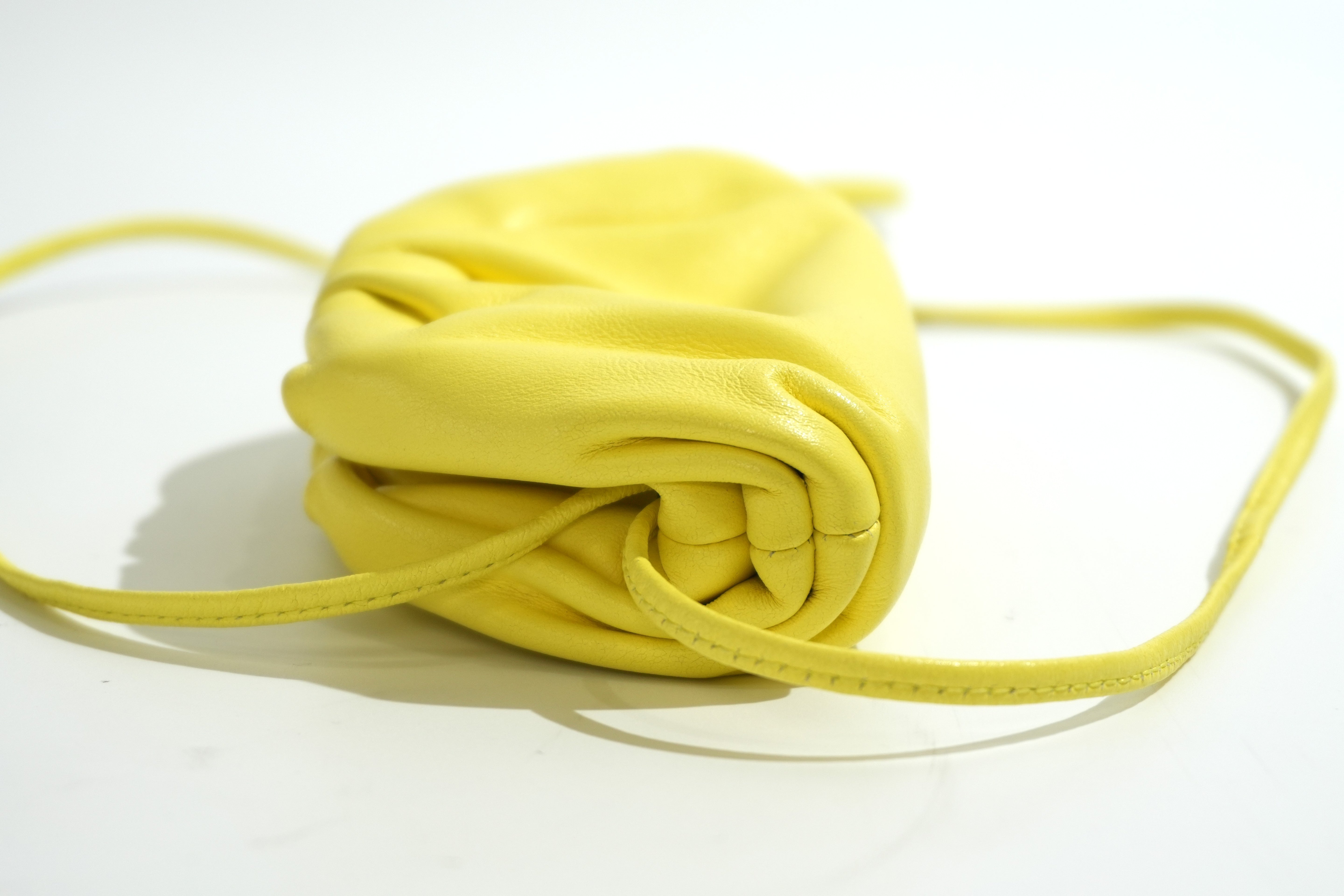 Pre-owned Bottega The Mini Pouch Crossbody Bag Yellow