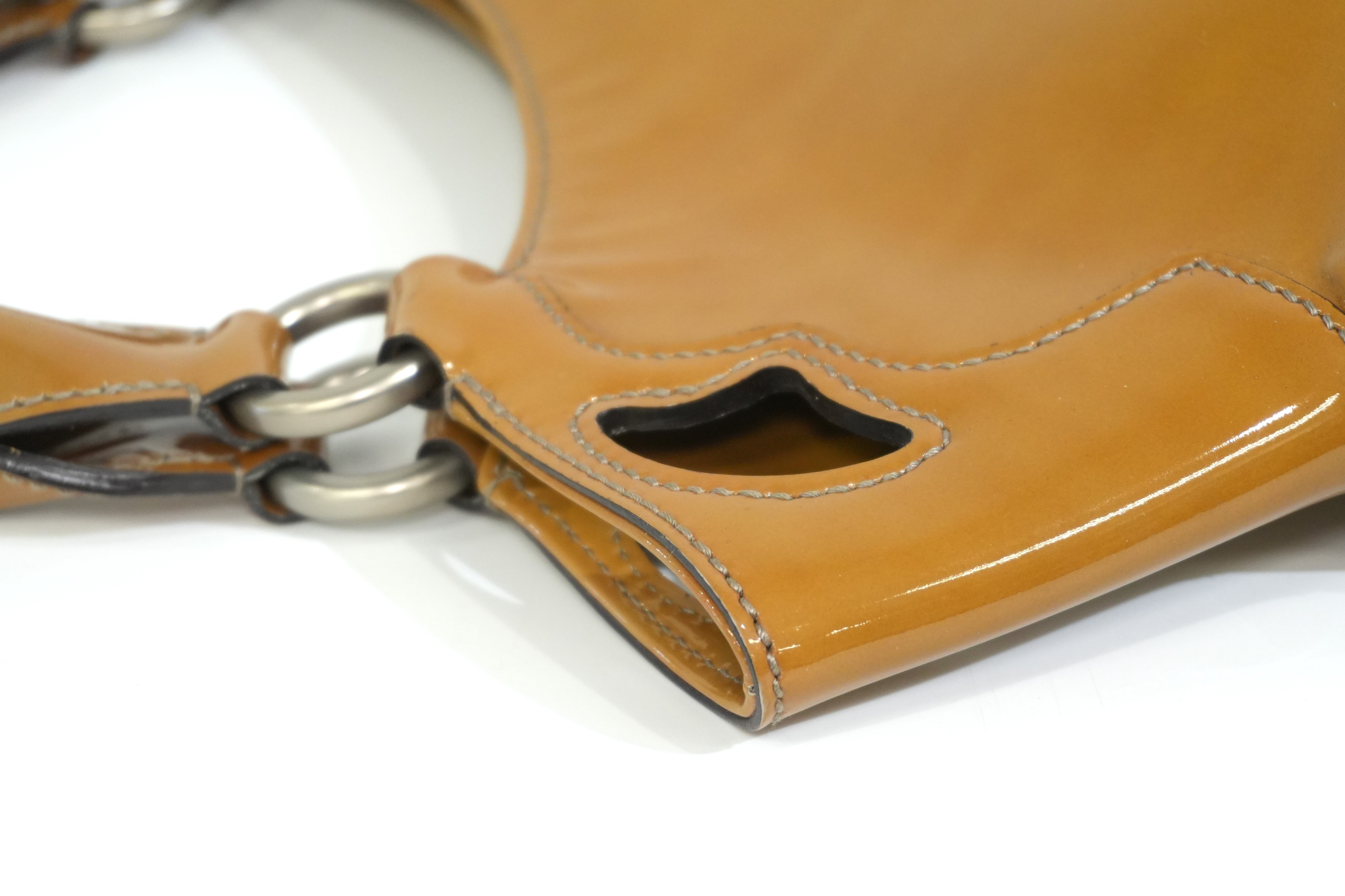 Pre-owned Cartier Leather Patent Handbag Tan