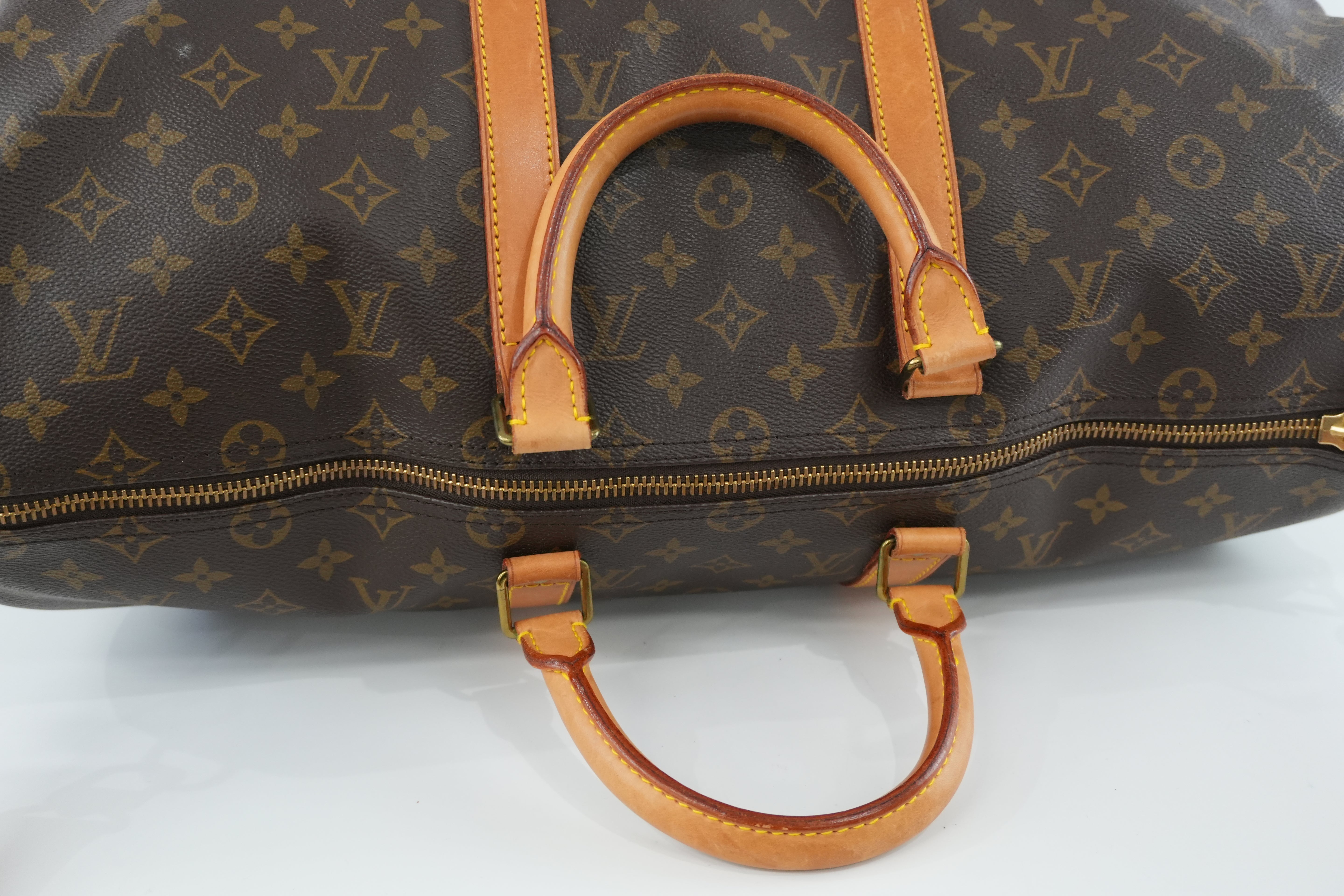Pre-owned Louis Vuitton Monogram Keepall 50 Bandouliere