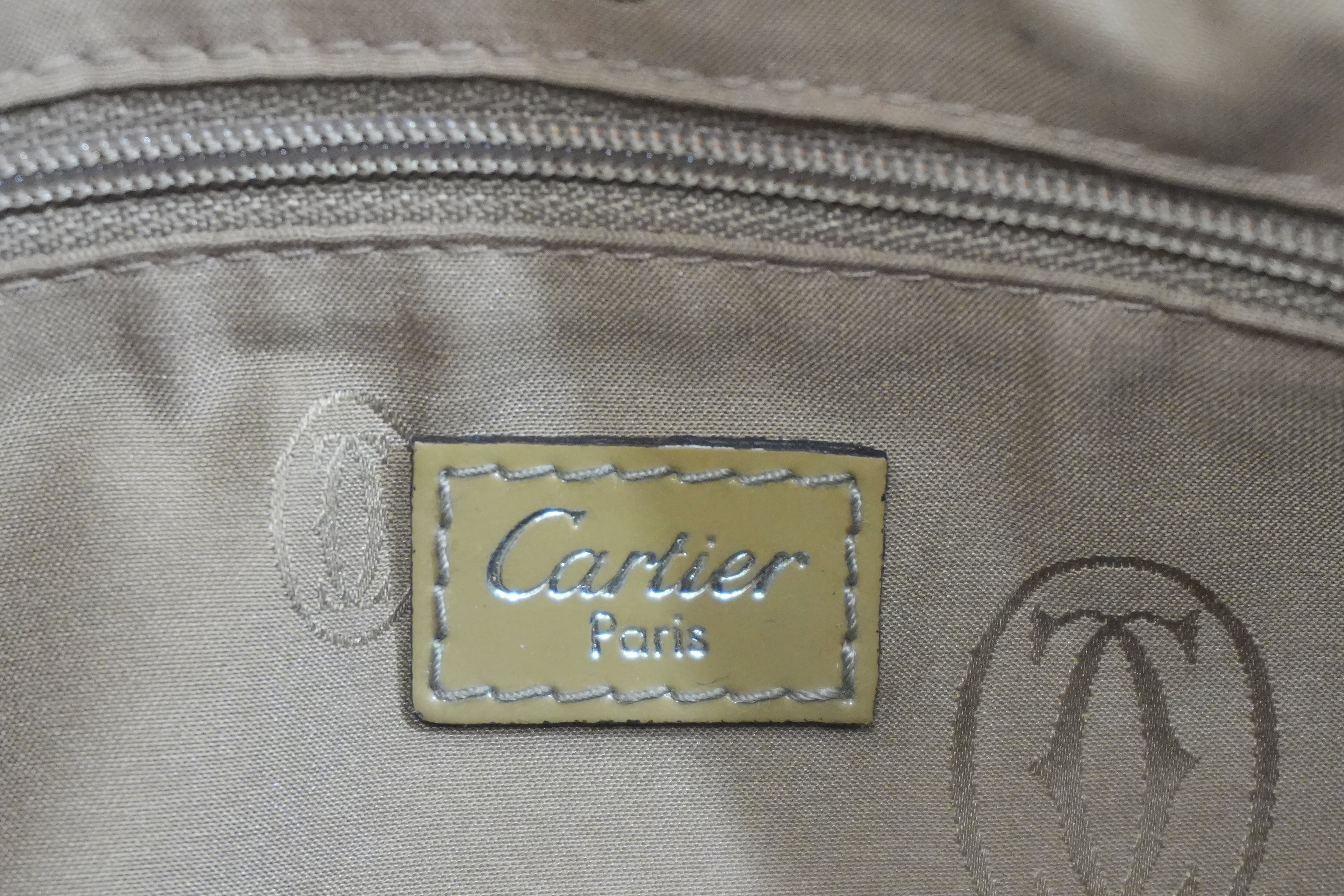 Pre-owned Cartier Leather Patent Handbag Tan