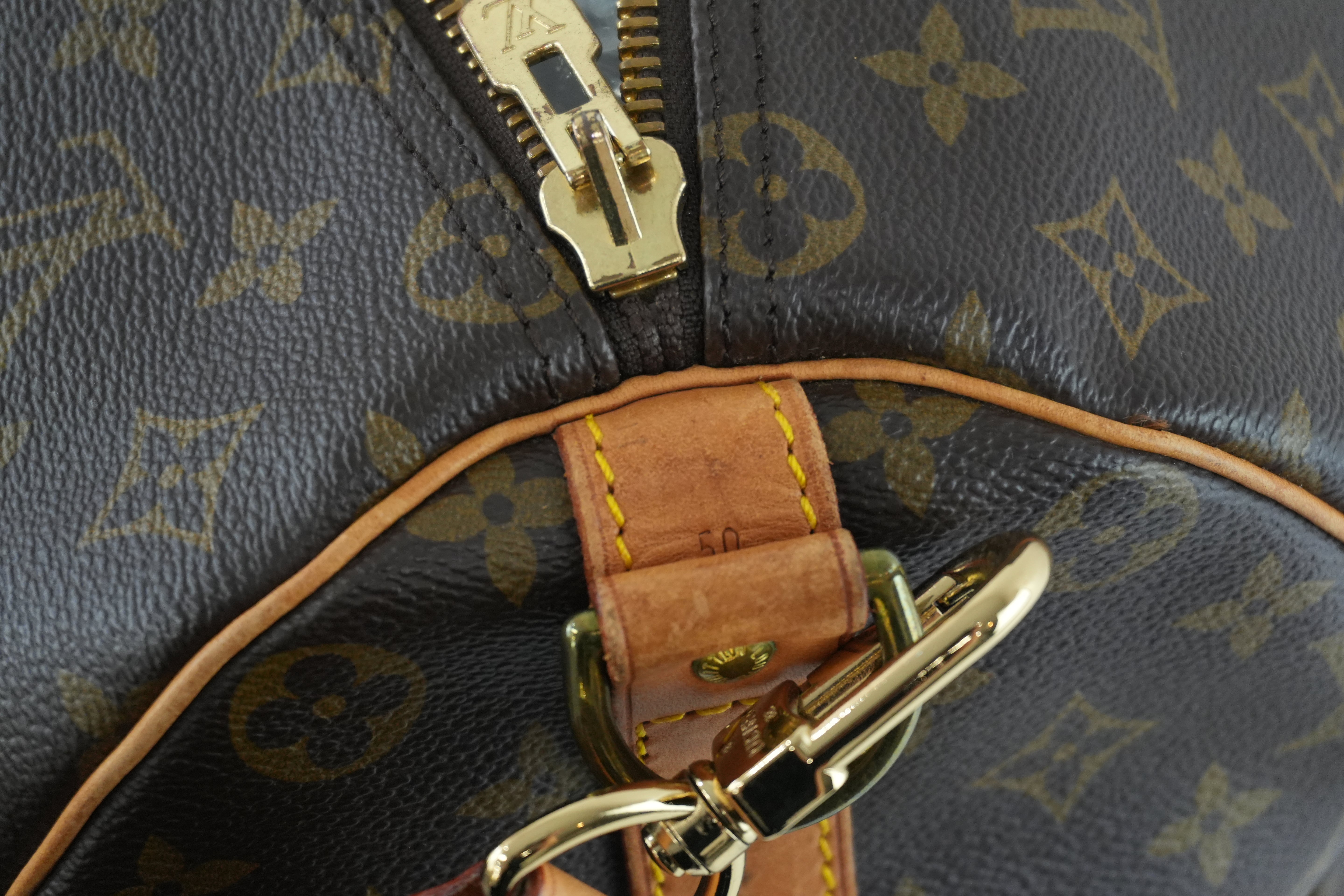 Pre-owned Louis Vuitton Monogram Keepall 50 Bandouliere