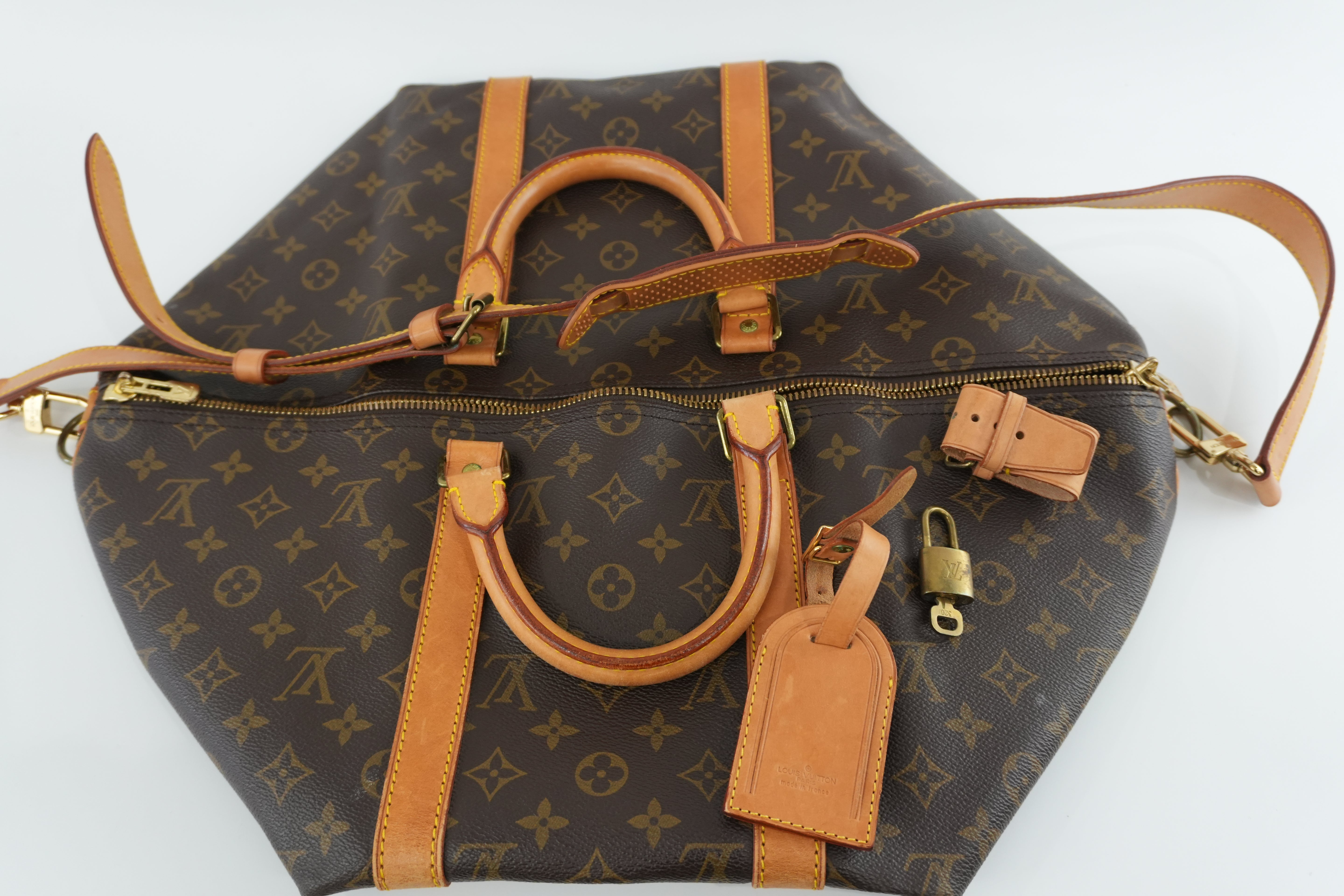 Pre-owned Louis Vuitton Monogram Keepall 50 Bandouliere