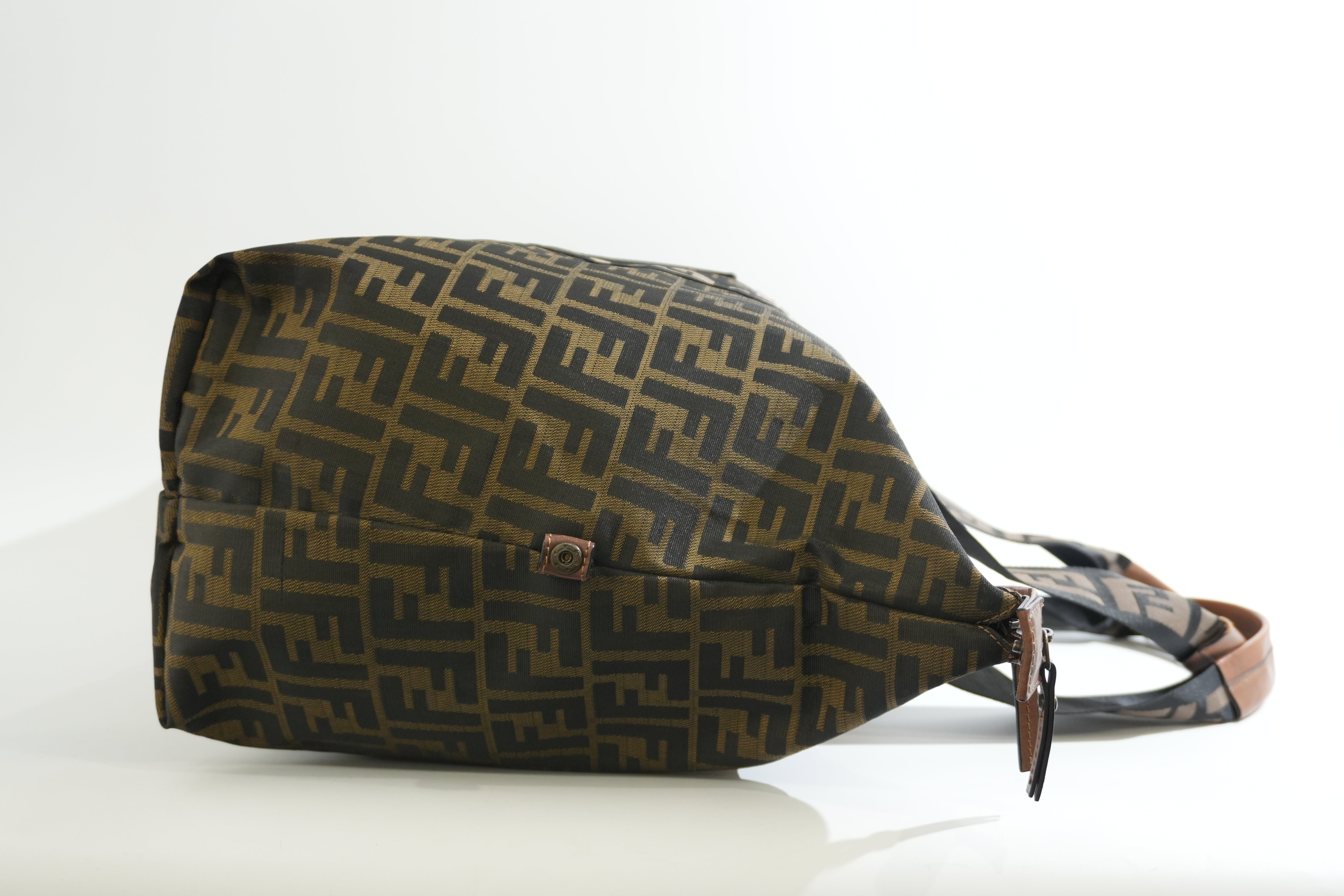 Pre-owned Fendi Zucca Tote Bag Brown