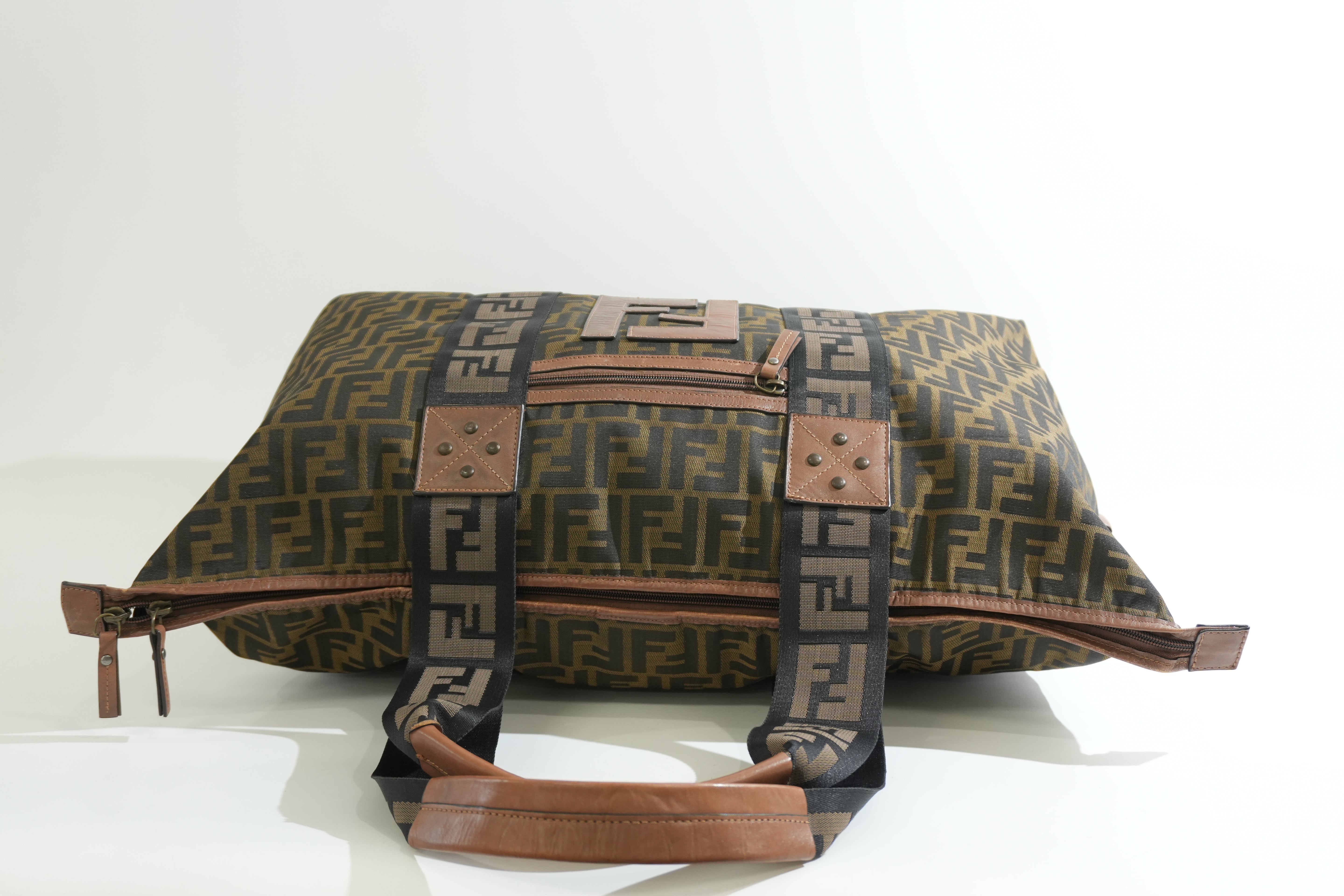 Pre-owned Fendi Zucca Tote Bag Brown