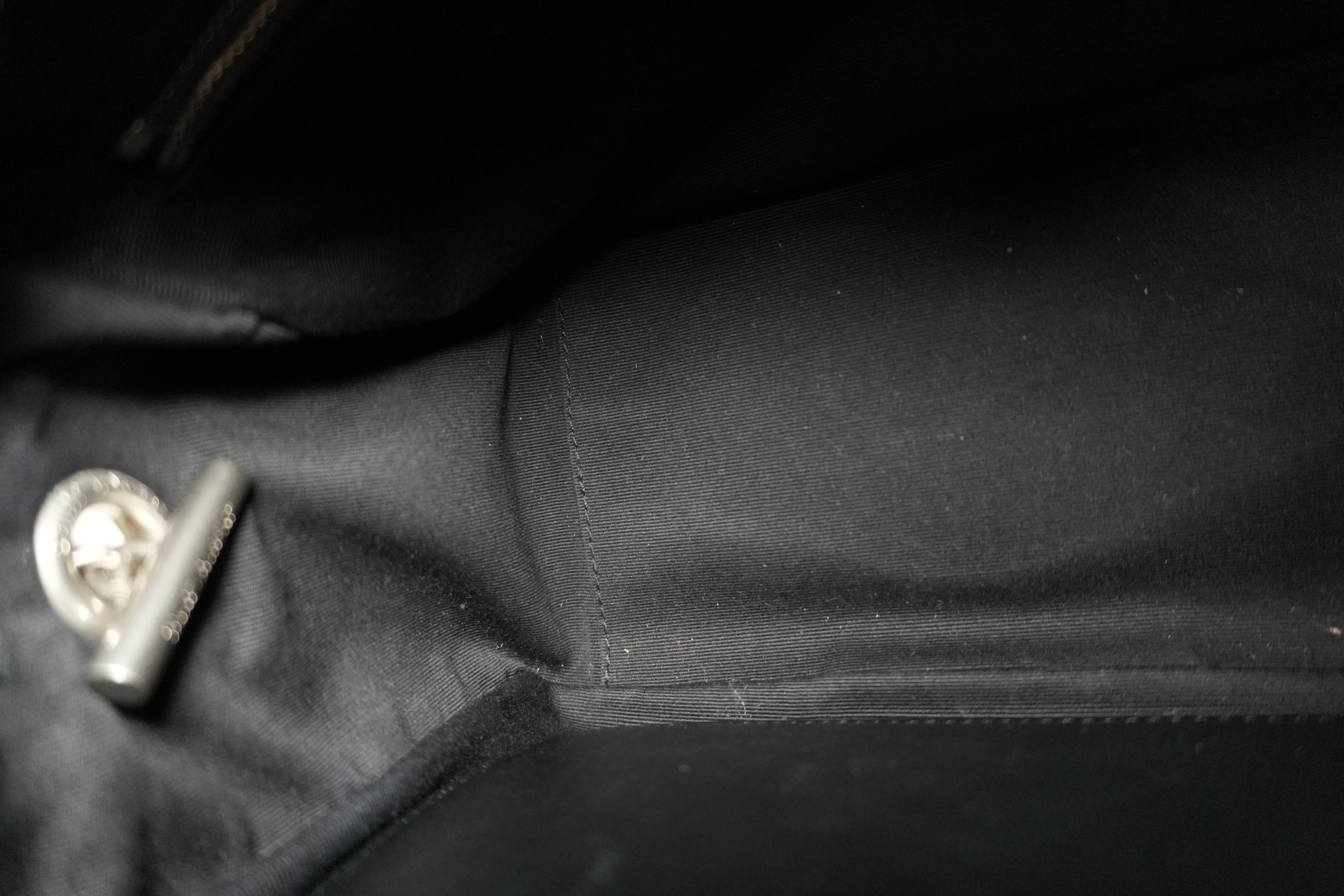 Pre-owned Saint Laurent Loulou Bowling Chain Shoulder Bag Black