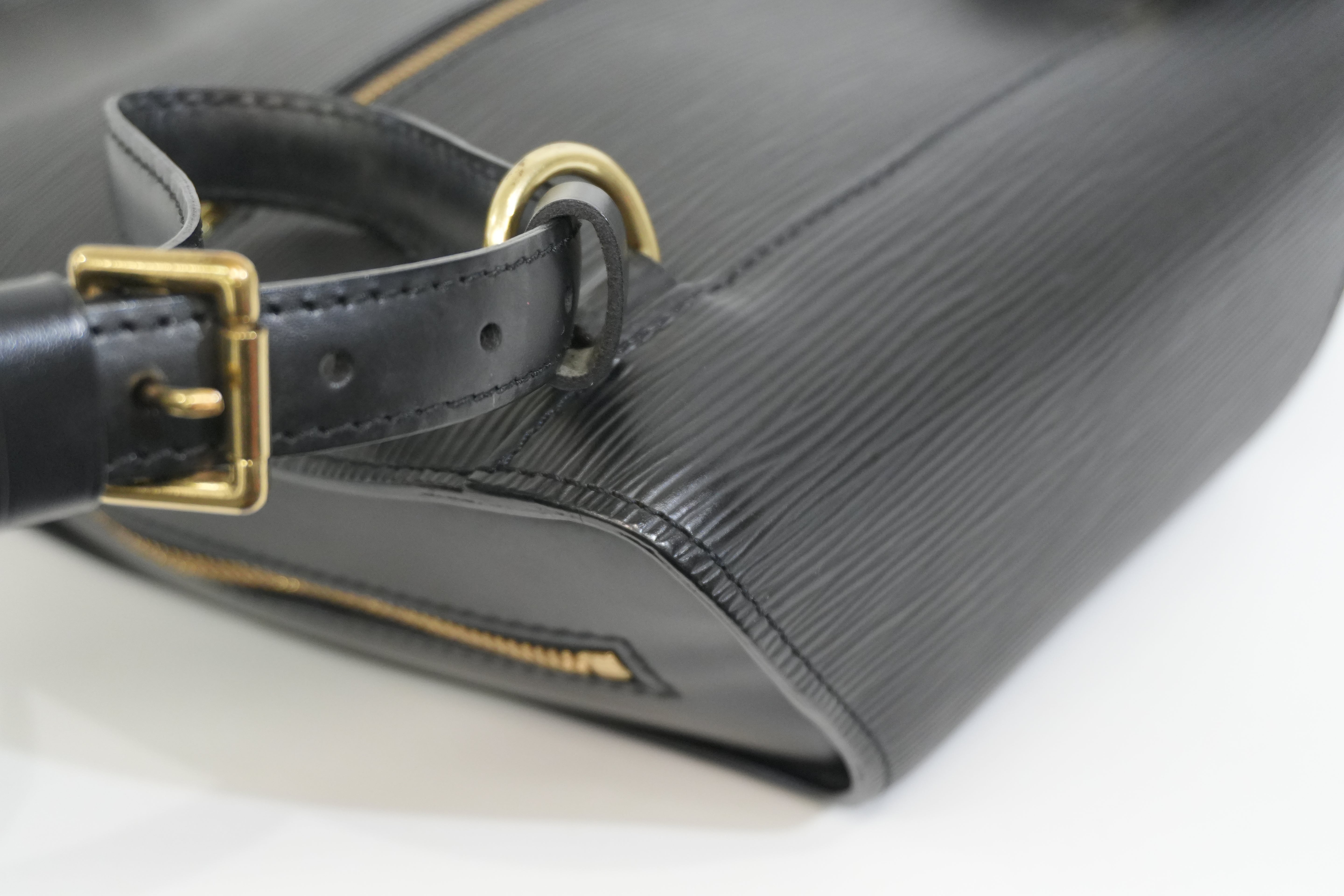 Pre-owned Louis Vuitton Leather Epi Mabillon Backpack PM Black
