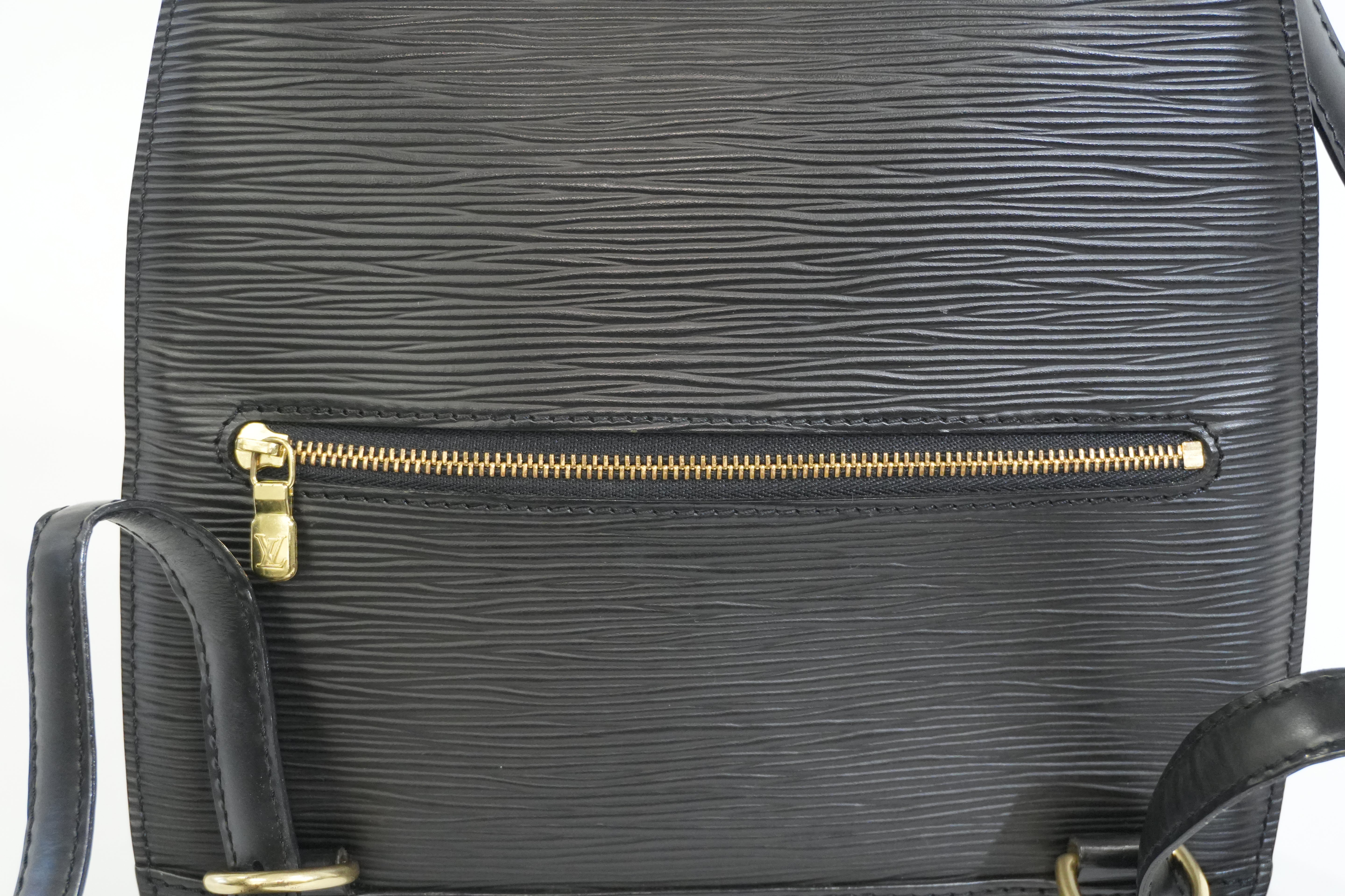 Pre-owned Louis Vuitton Leather Epi Mabillon Backpack PM Black
