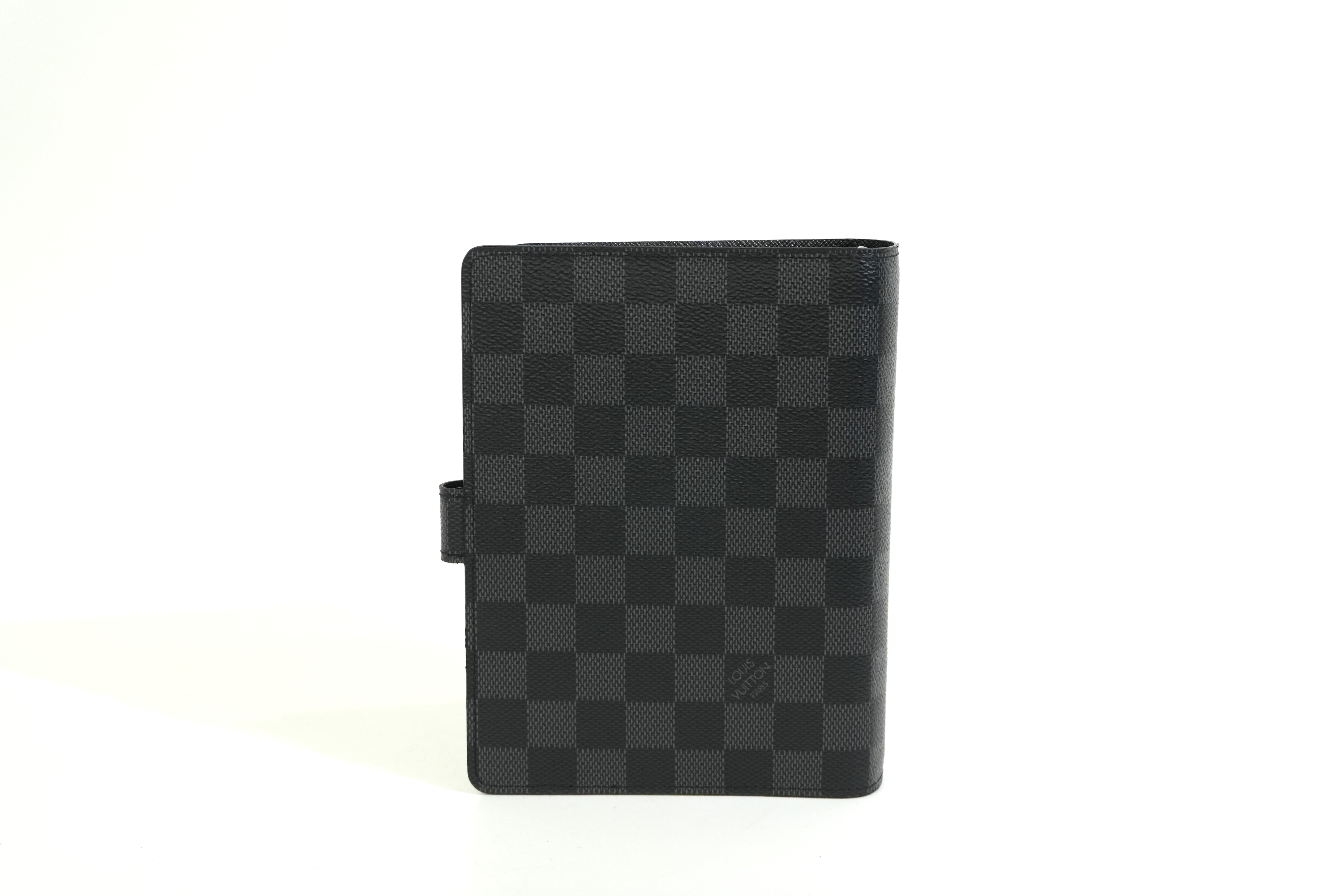 Pre-owned Louis Vuitton Damier Graphite Agenda MM