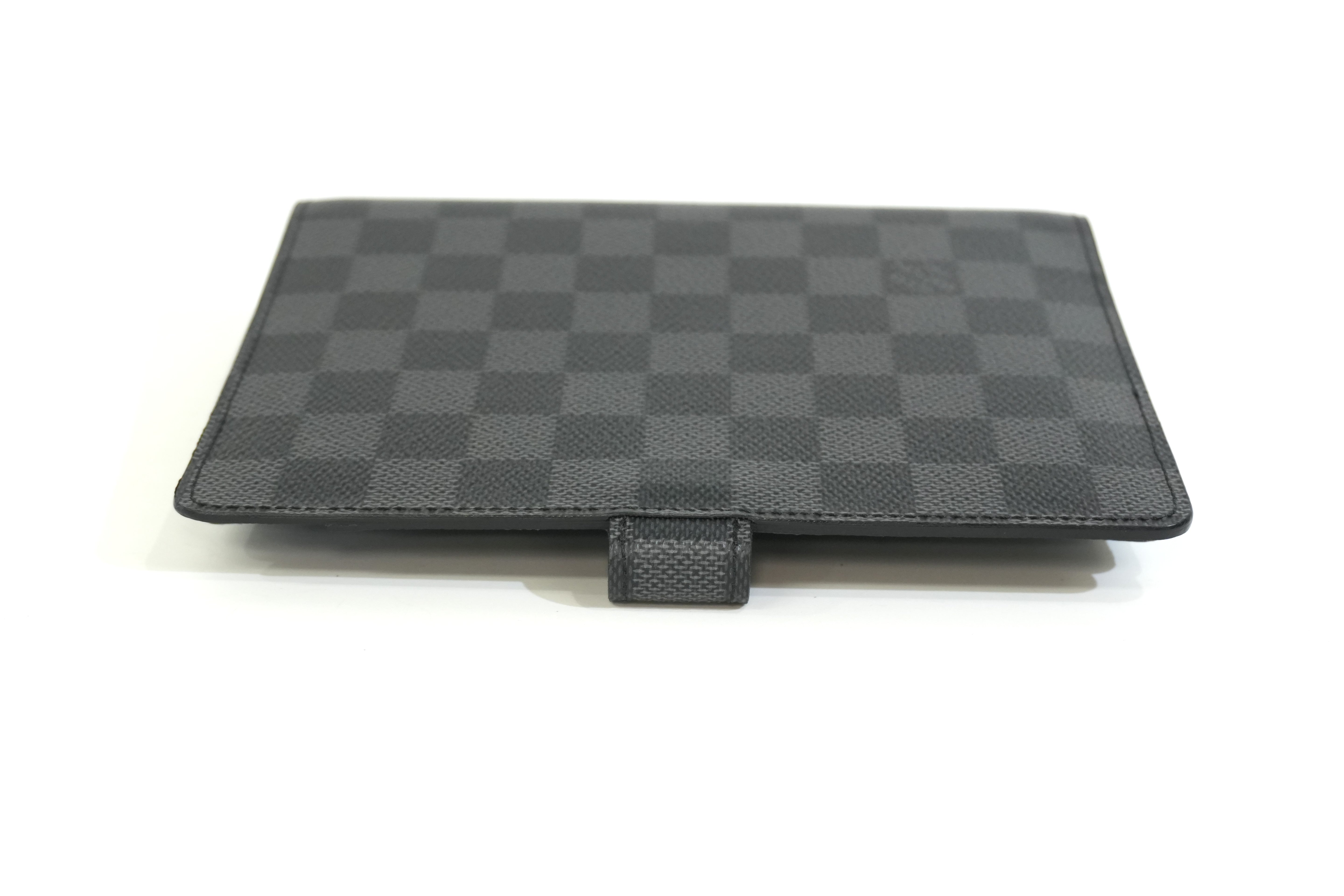 Pre-owned Louis Vuitton Damier Graphite Agenda MM