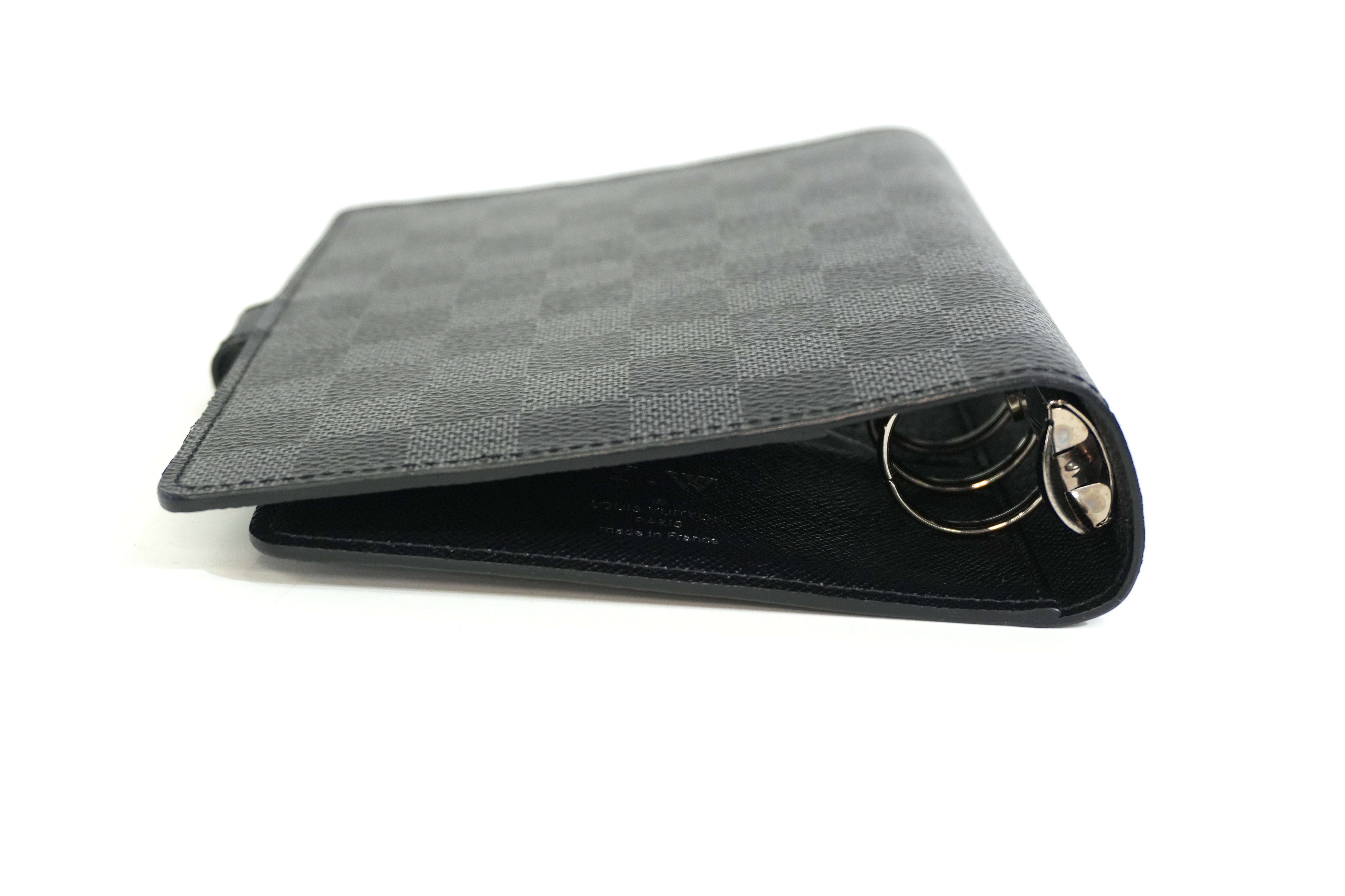 Pre-owned Louis Vuitton Damier Graphite Agenda MM