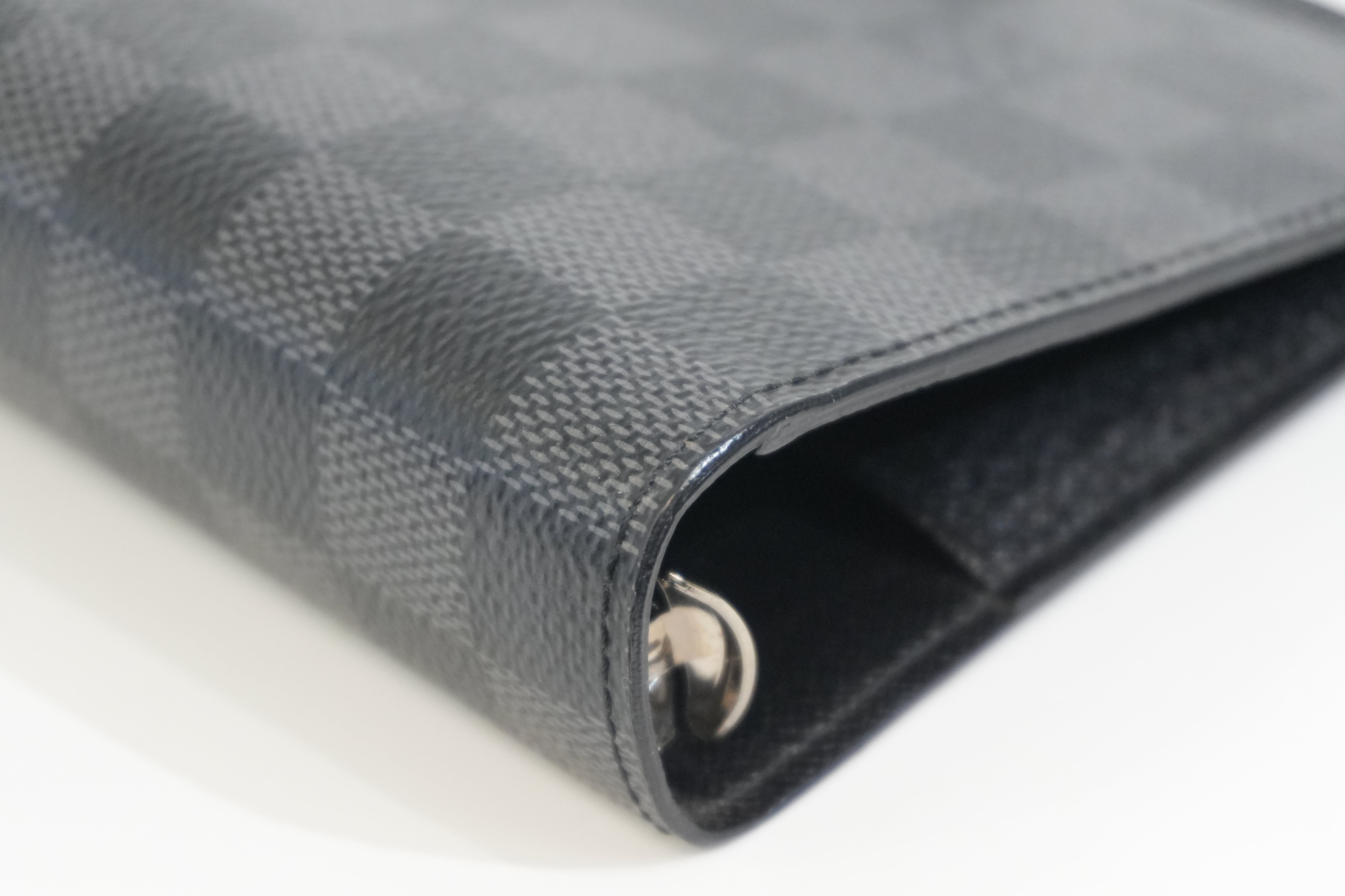 Pre-owned Louis Vuitton Damier Graphite Agenda MM