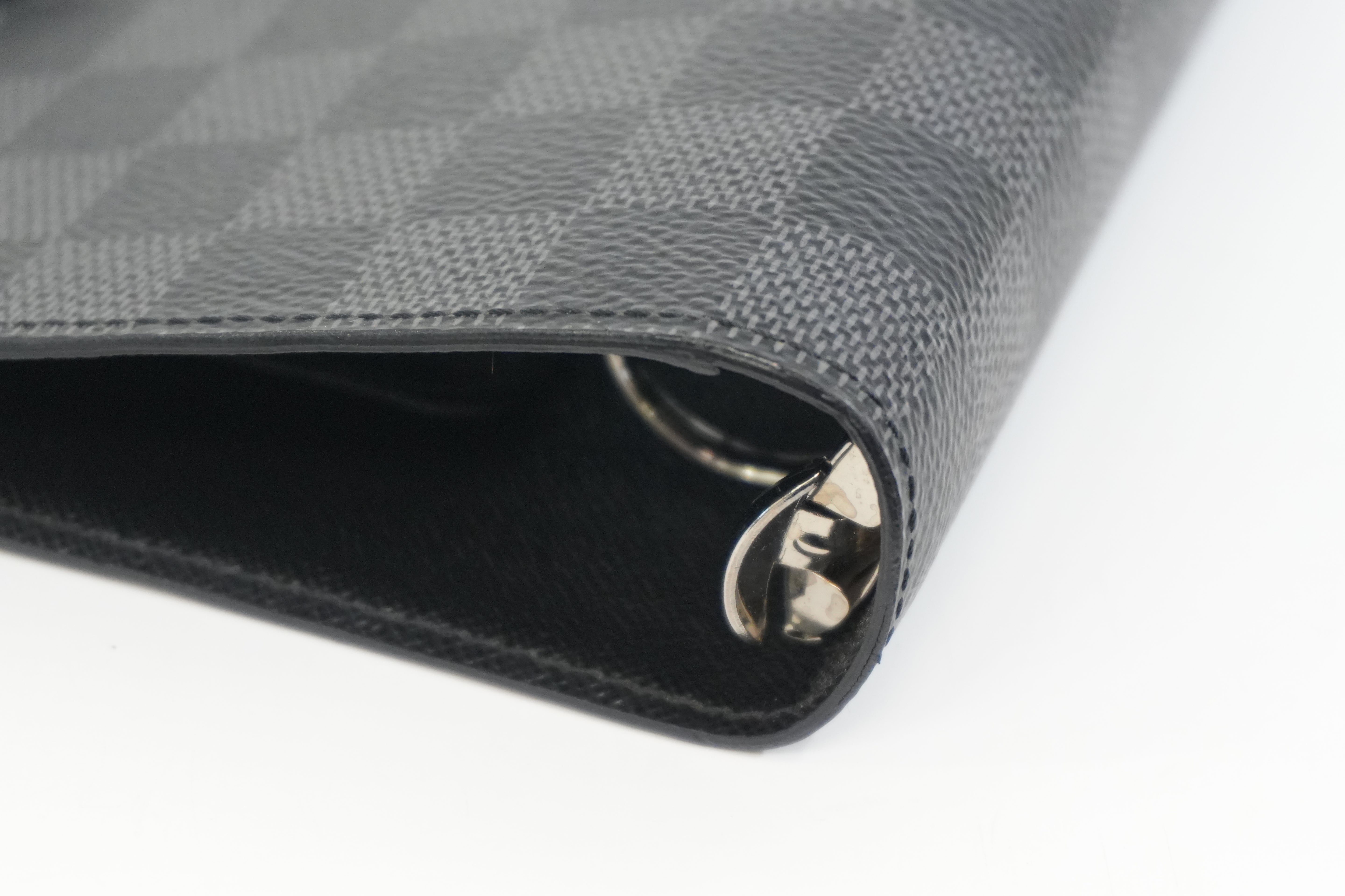 Pre-owned Louis Vuitton Damier Graphite Agenda MM