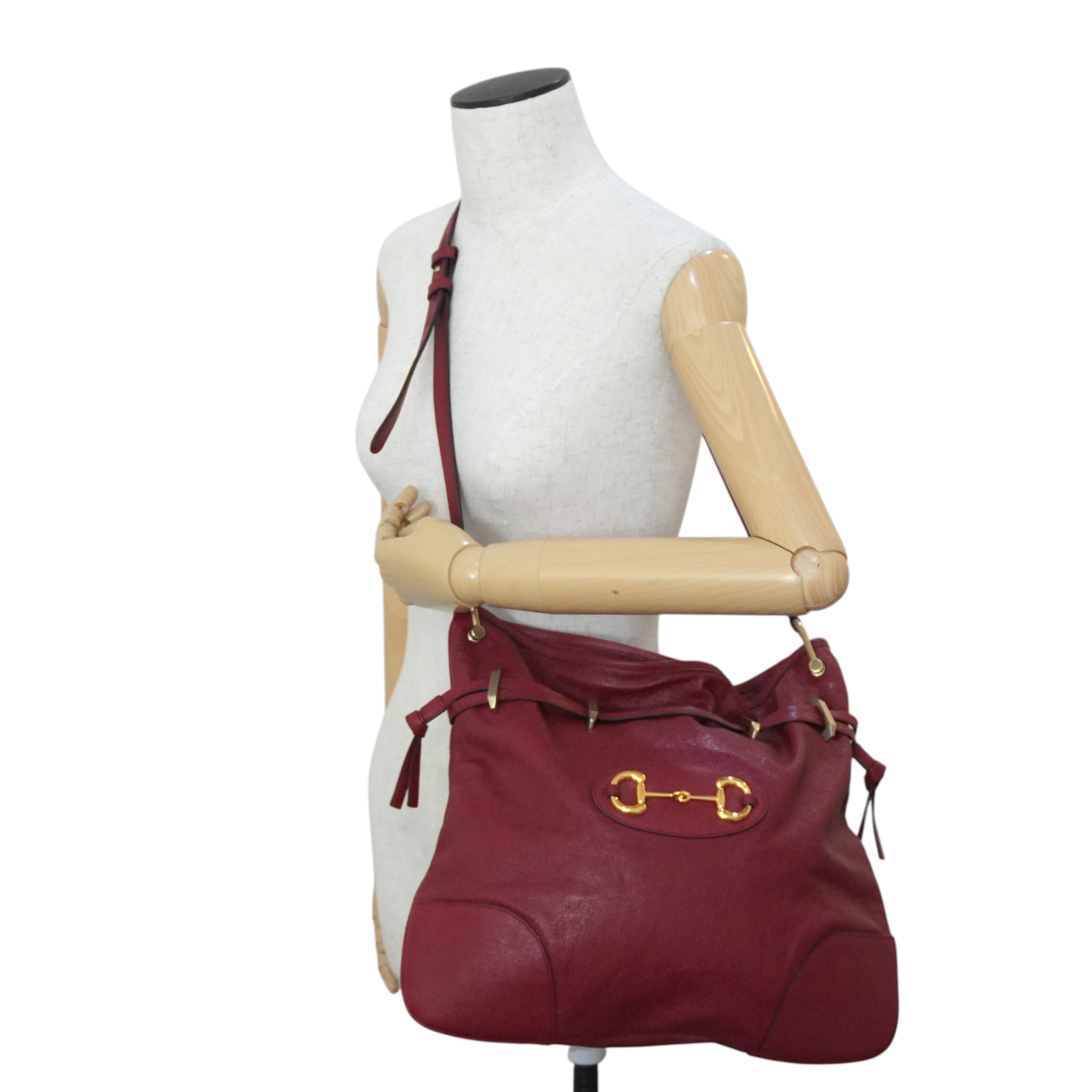Pre-owned Gucci Horsebit 1955 Messenger Bag Red