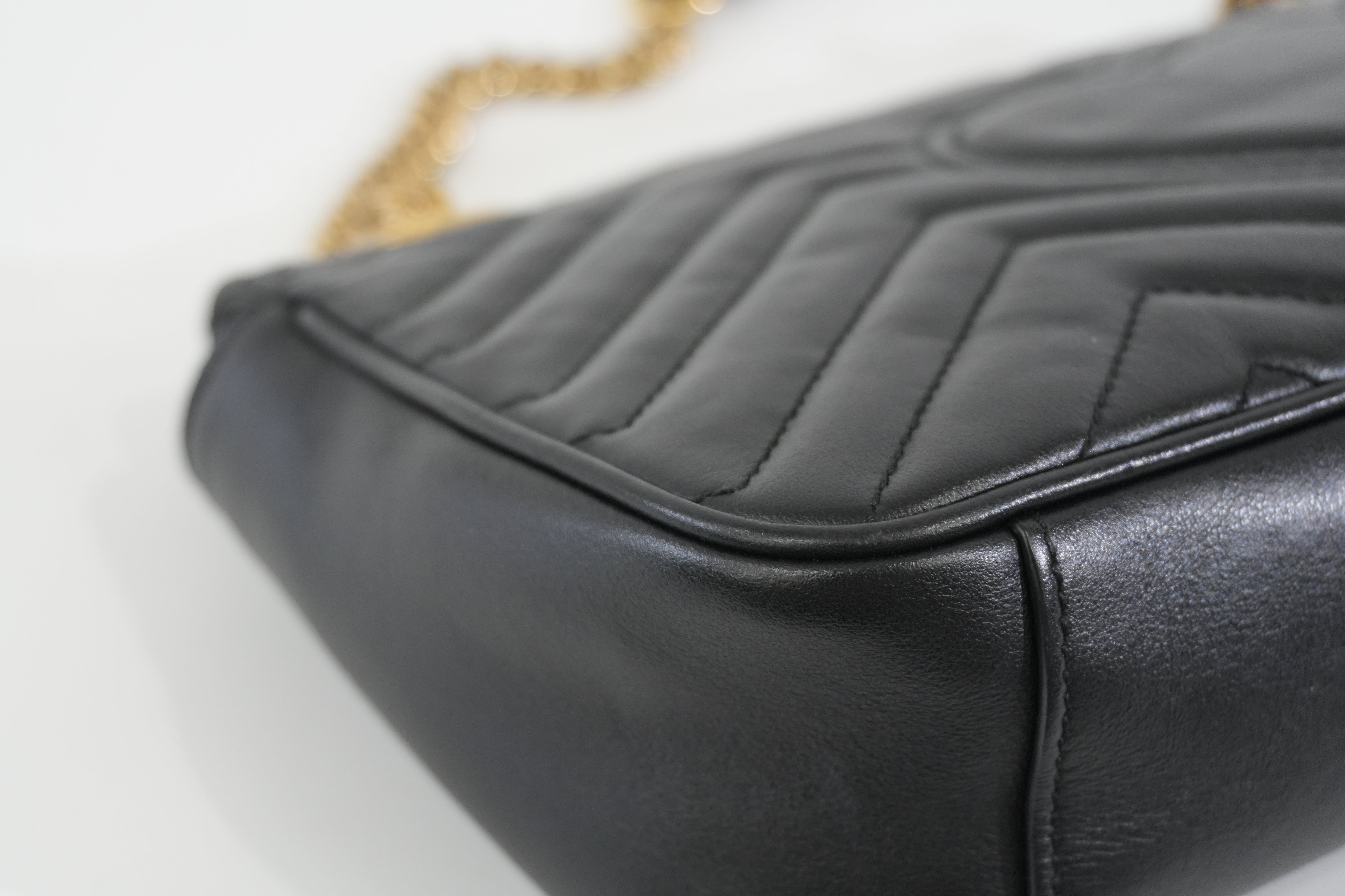 Pre-owned Gucci Marmont Shoulder Bag Black