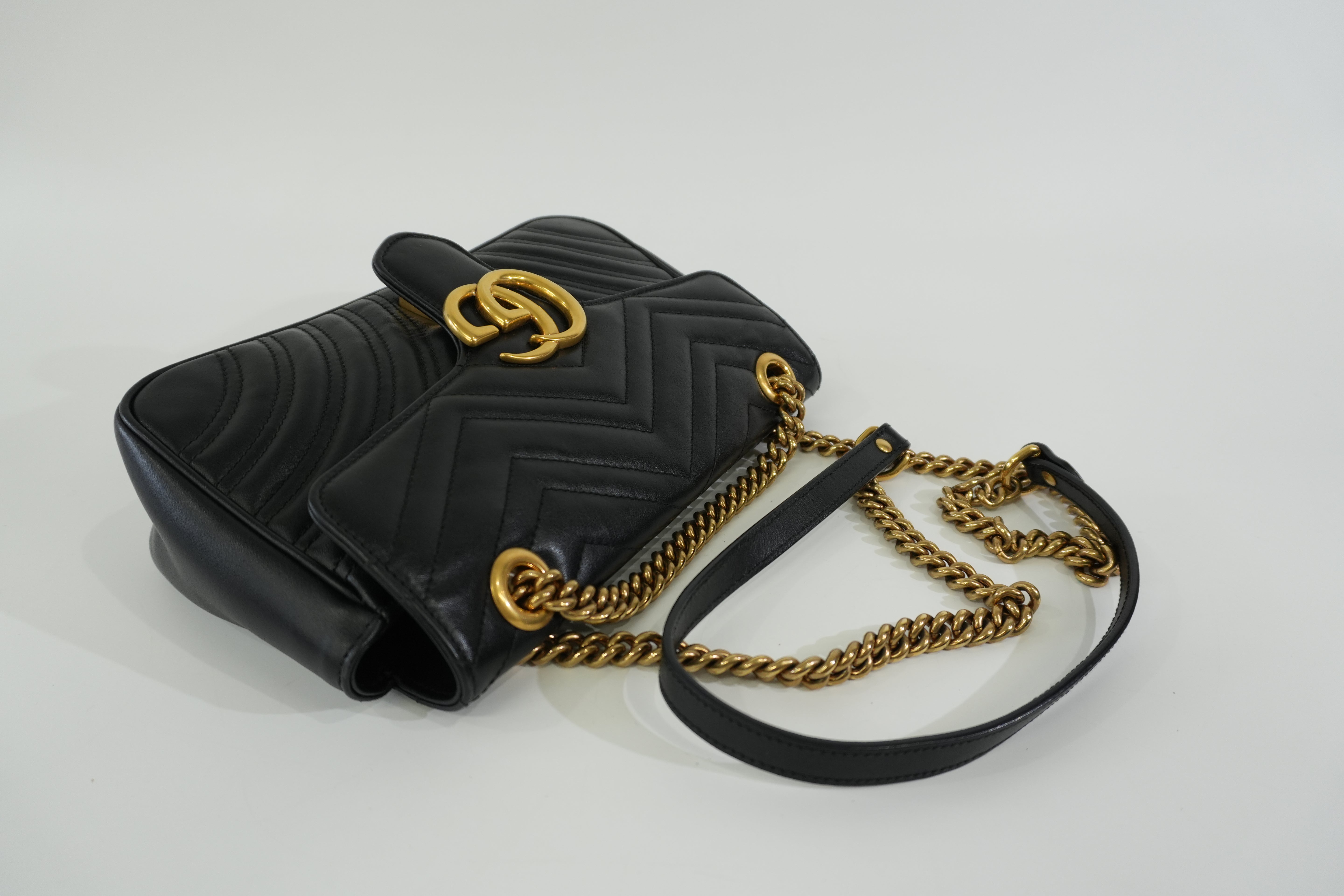 Pre-owned Gucci Marmont Shoulder Bag Black