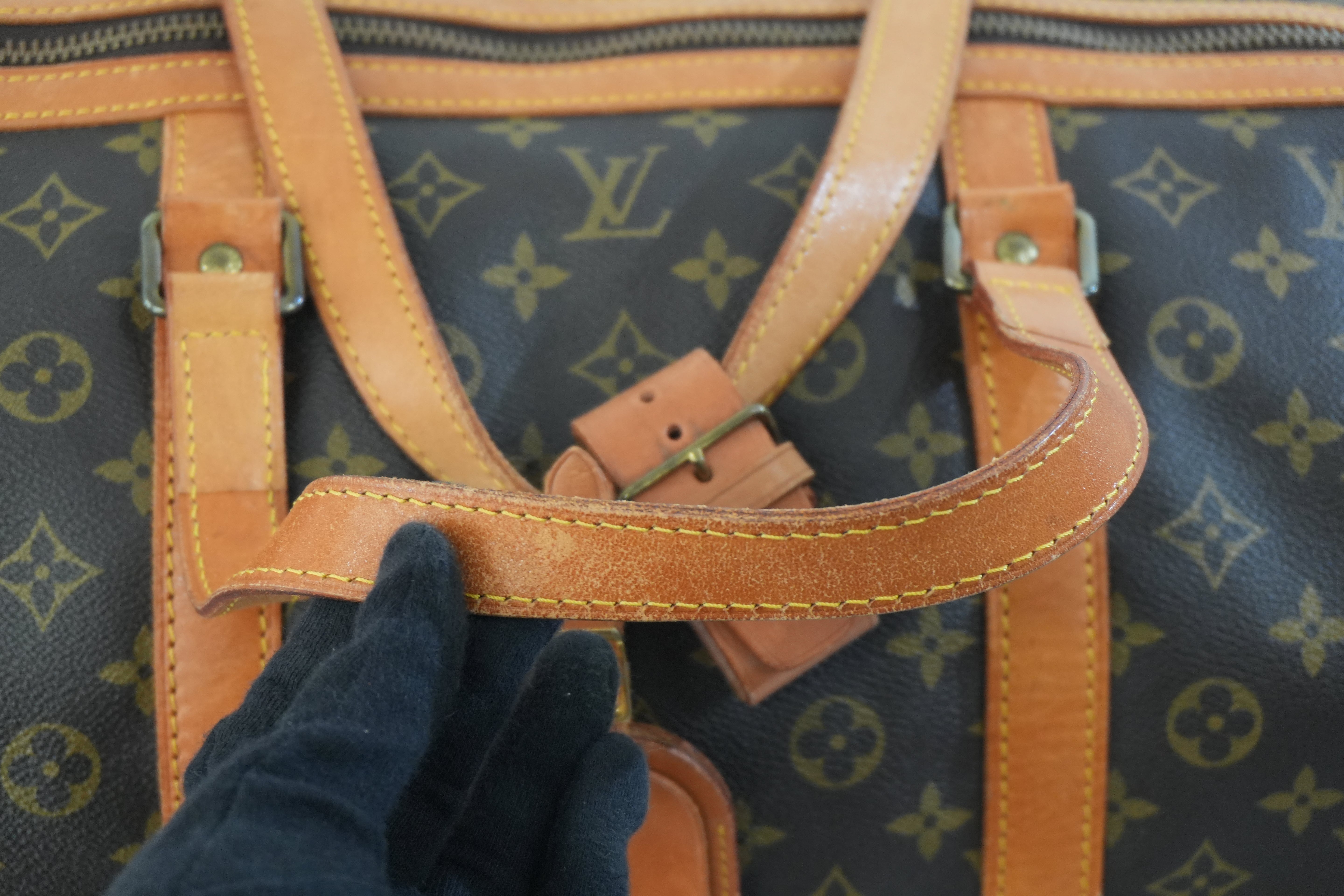Pre-owned Louis Vuitton Monogram Sac Souple 55 Boston Bag