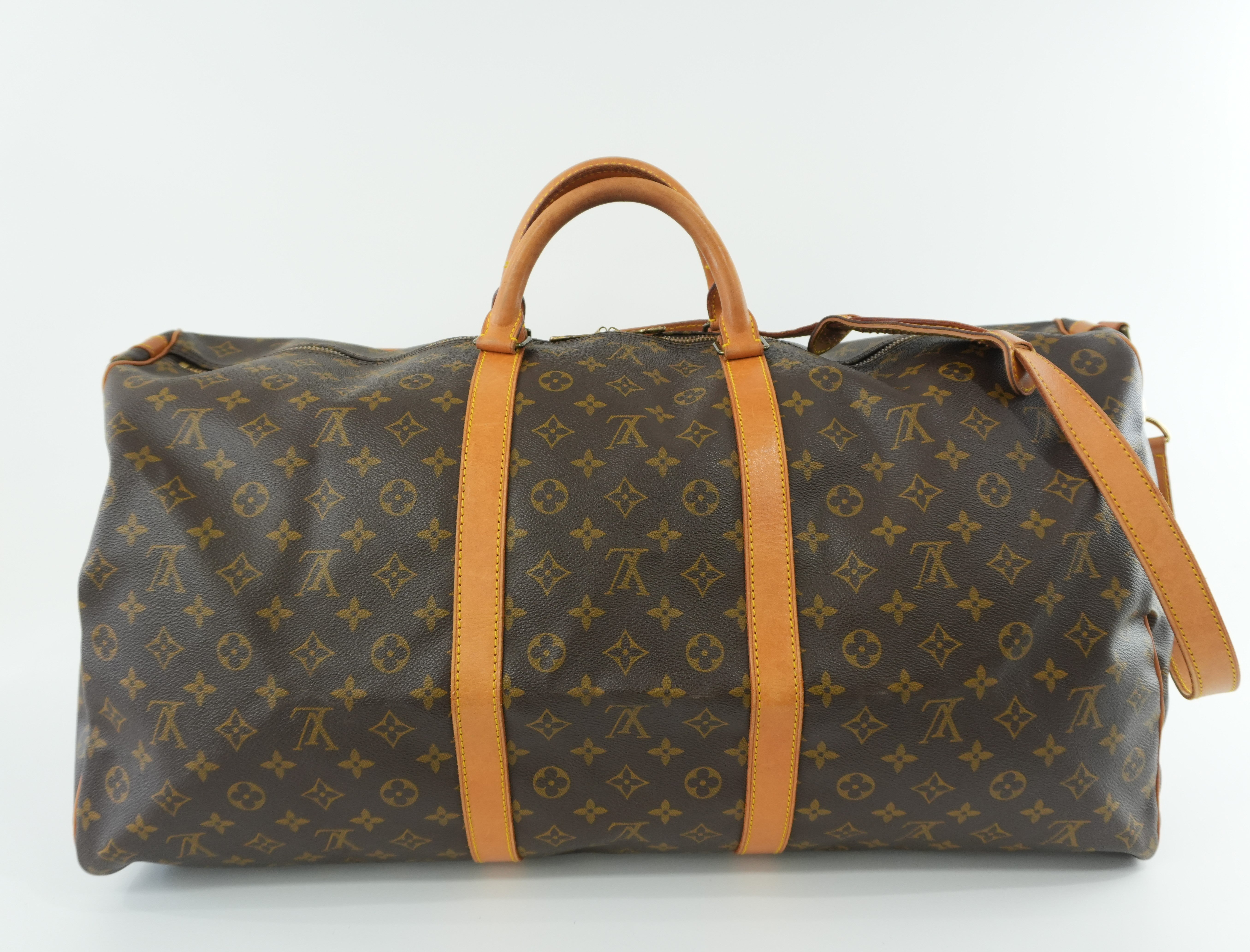 Pre-owned Louis Vuitton Monogram Keepall 60 Bandouliere