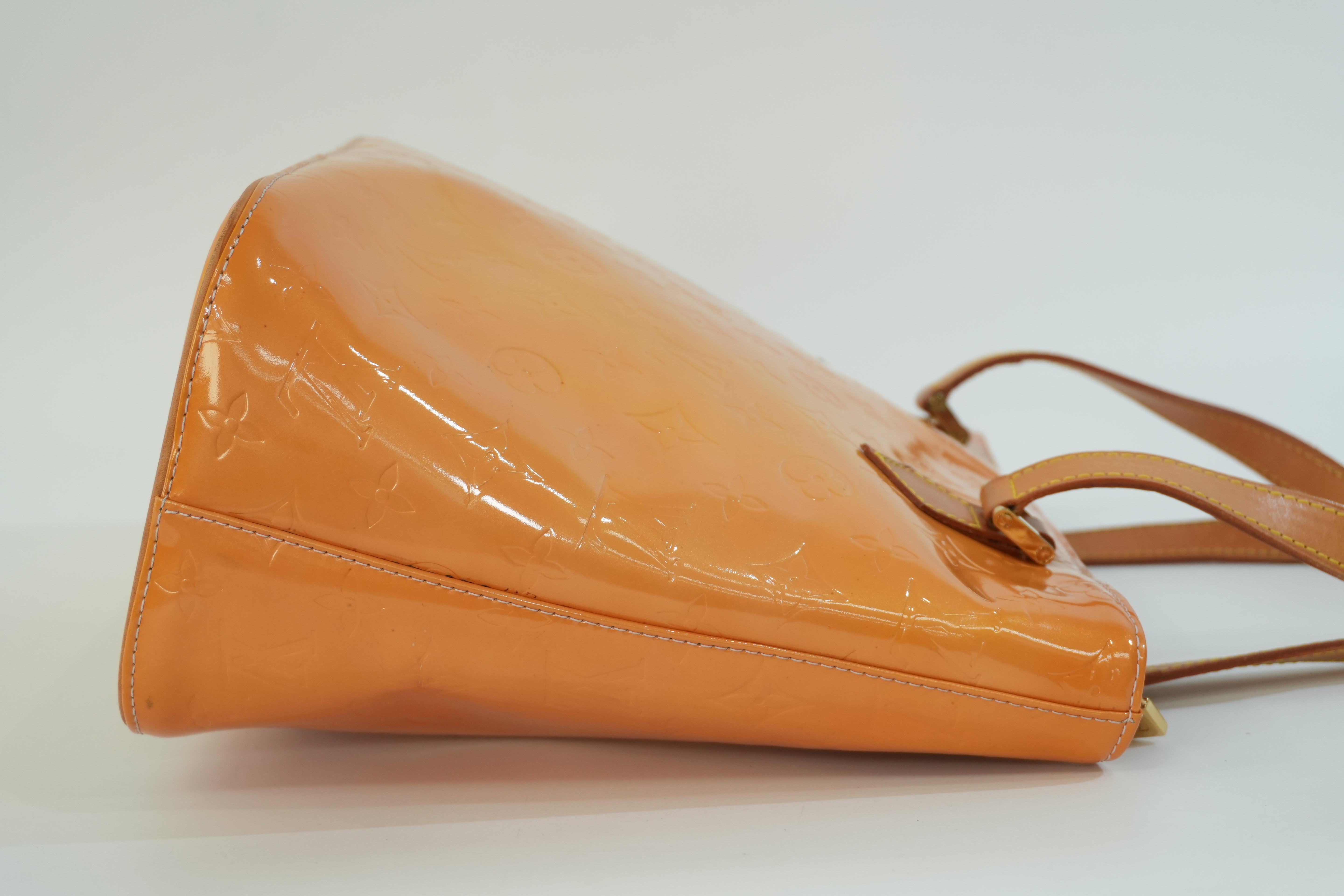 Pre-owned Louis Vuitton Vernis Houston Handbag Yellow