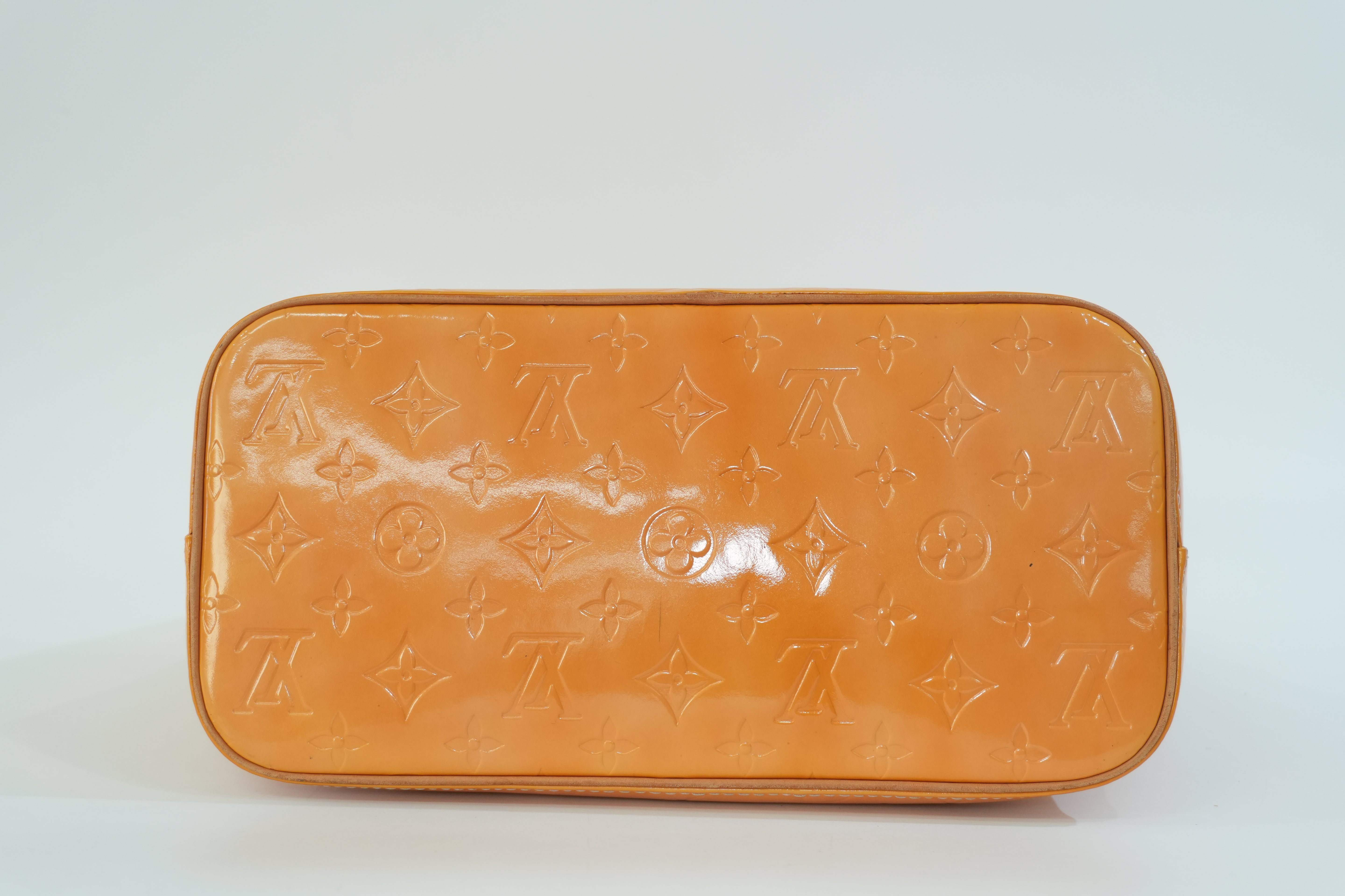 Pre-owned Louis Vuitton Vernis Houston Handbag Yellow