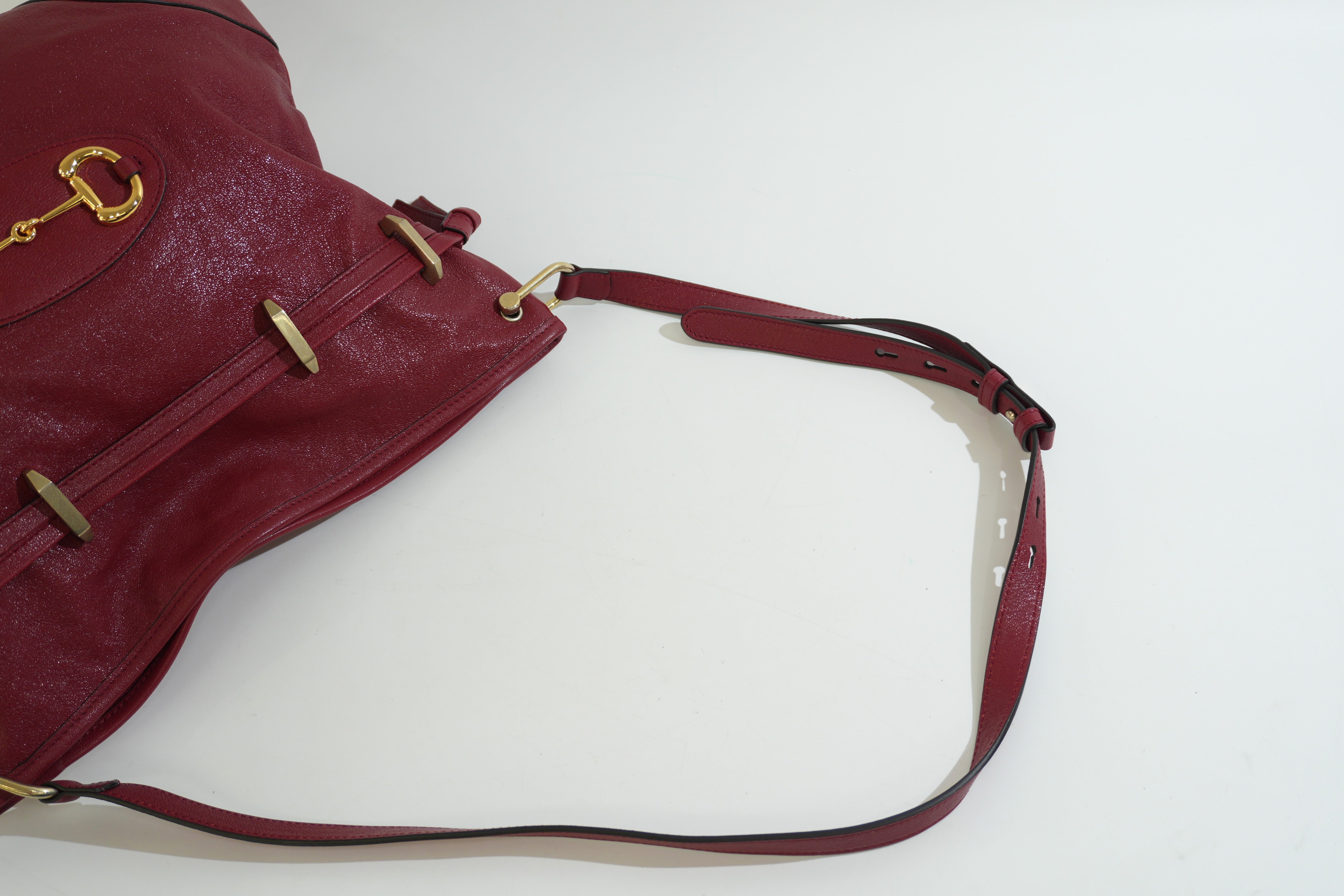 Pre-owned Gucci Horsebit 1955 Messenger Bag Red