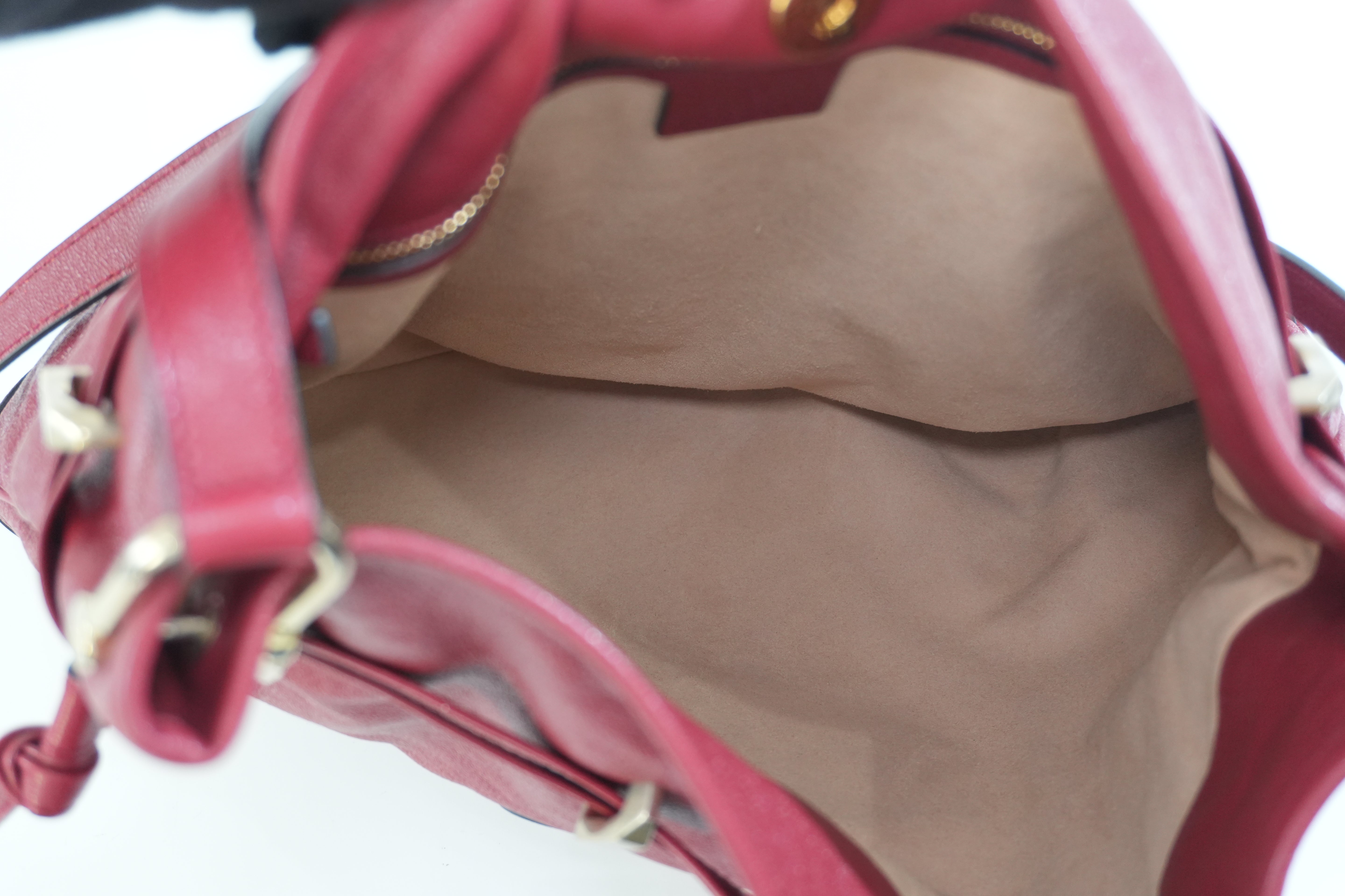 Pre-owned Gucci Horsebit 1955 Messenger Bag Red