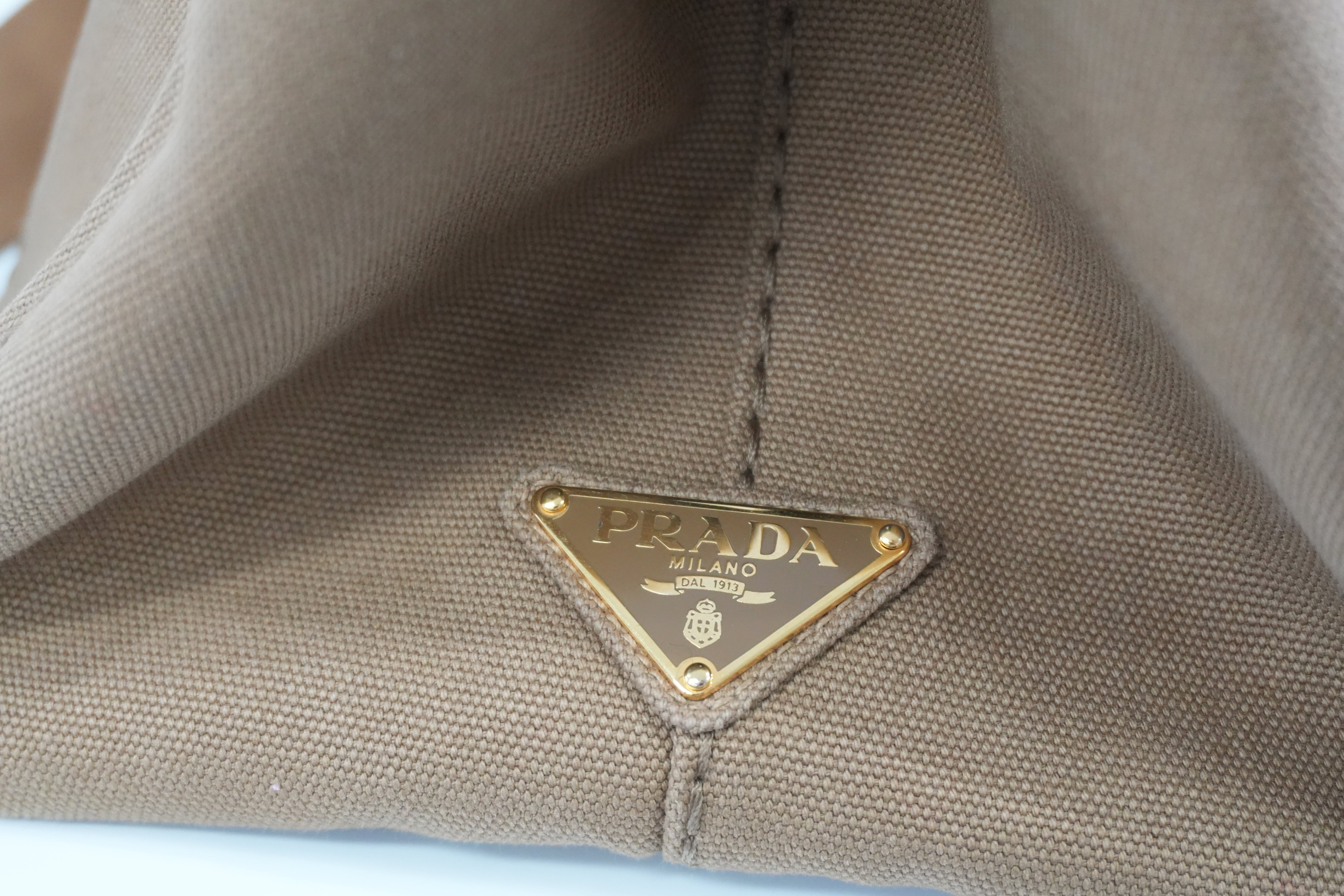 Pre-owned Prada Two Way Canapa Shoulder Bag Brown