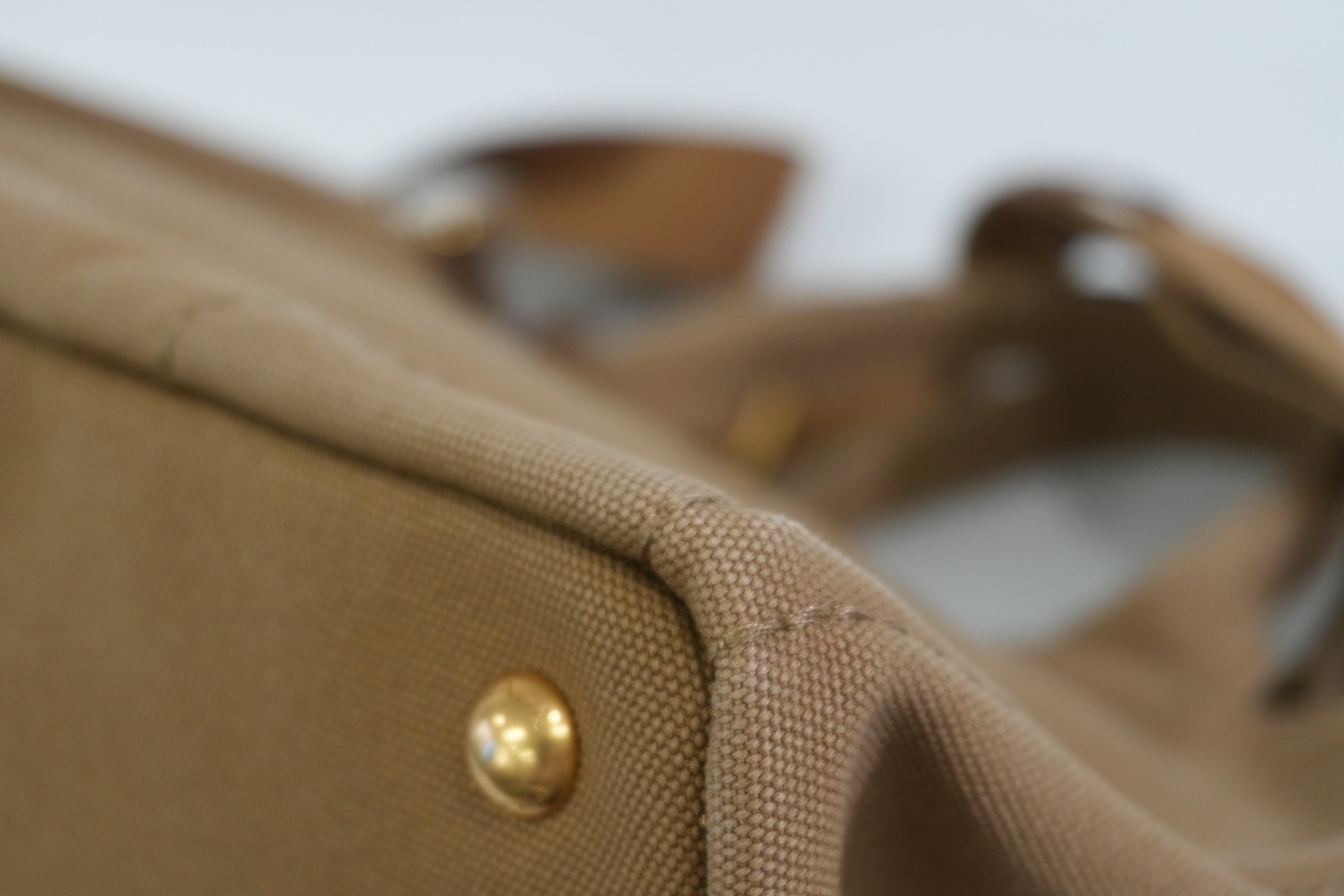 Pre-owned Prada Two Way Canapa Shoulder Bag Brown