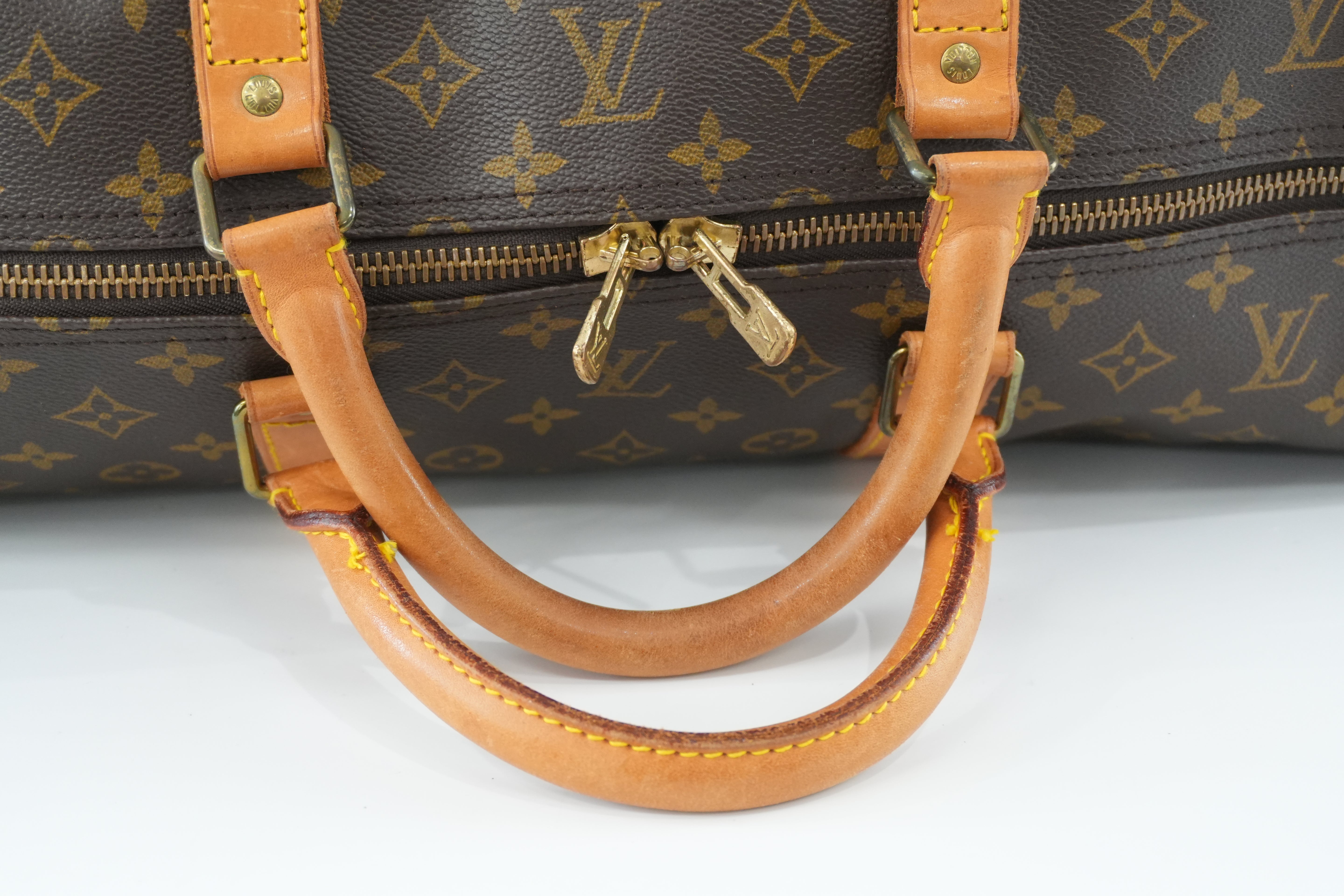 Pre-owned Louis Vuitton Monogram Keepall 60 Bandouliere