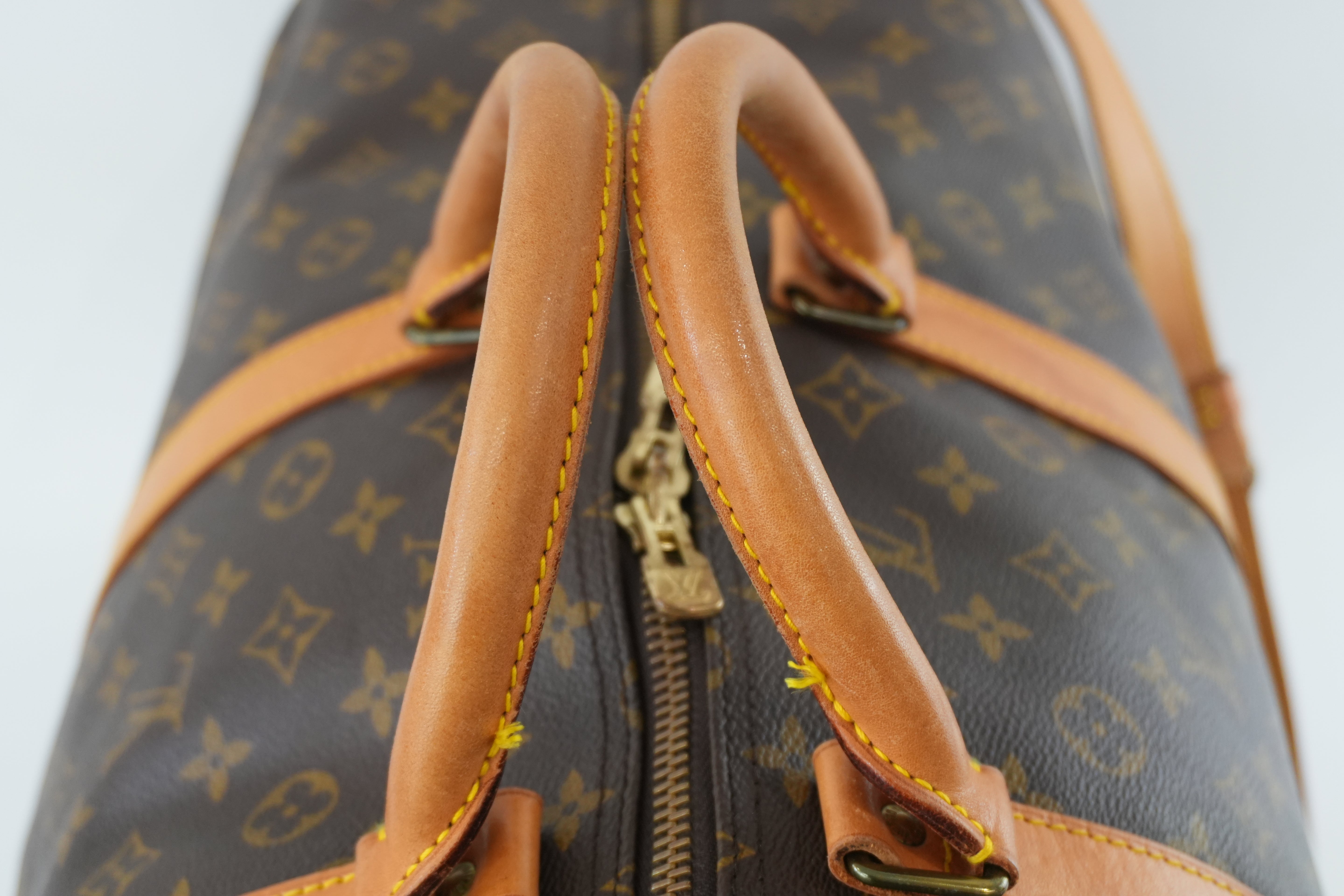 Pre-owned Louis Vuitton Monogram Keepall 60 Bandouliere