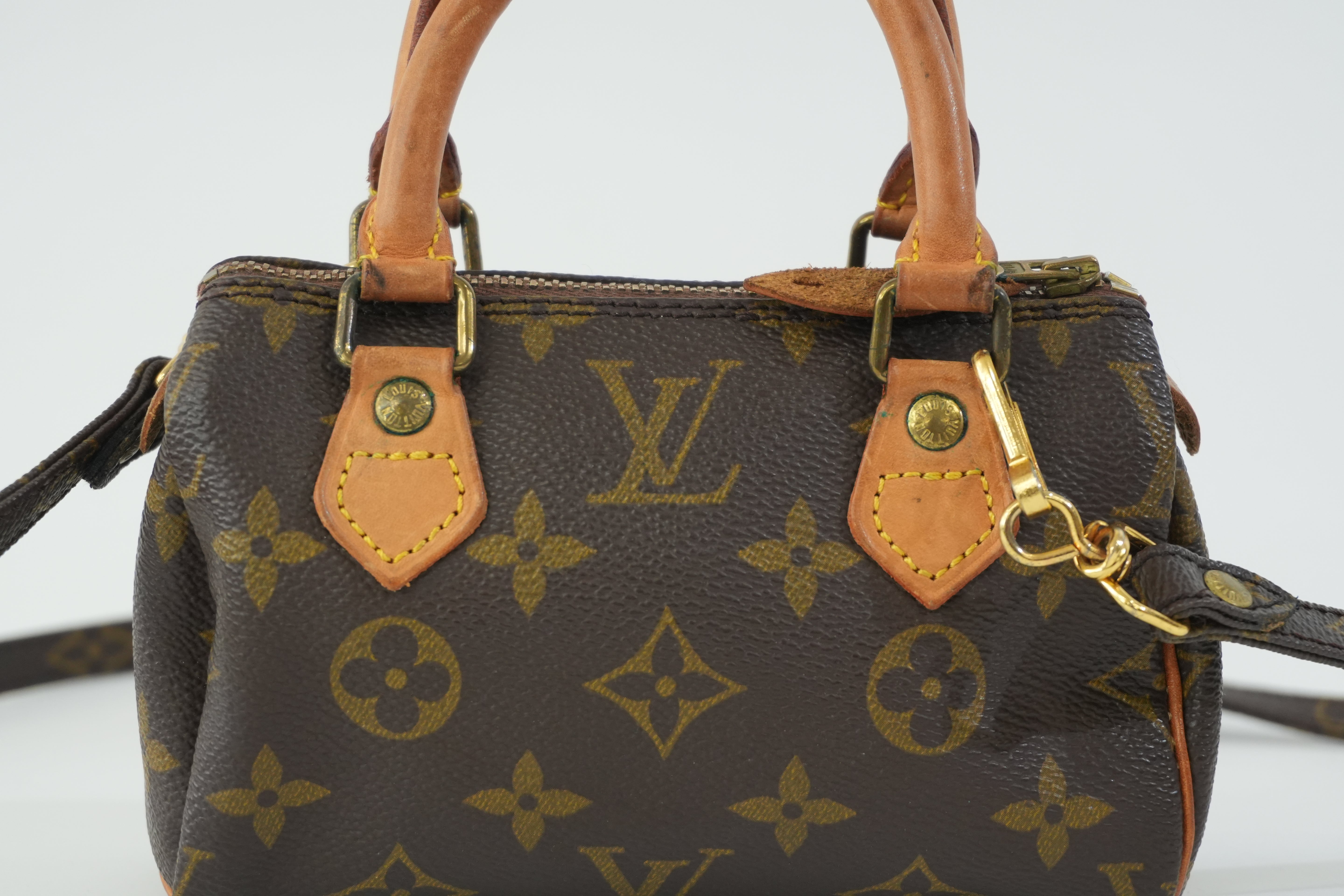 Pre-owned Louis Vuitton Monogram Mini Speedy with Strap
